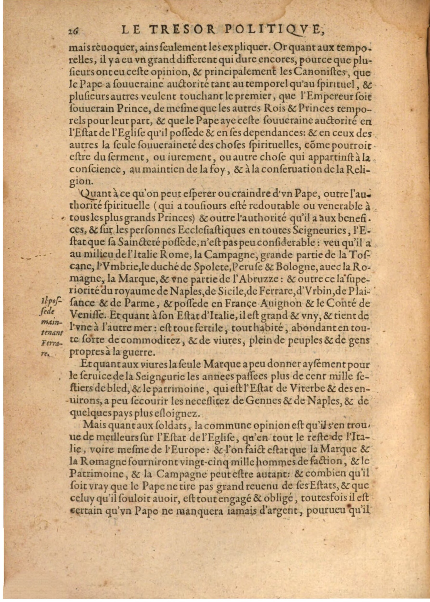 1608 - Nicolas Du Fossé - Trésor politique - BSB Munich