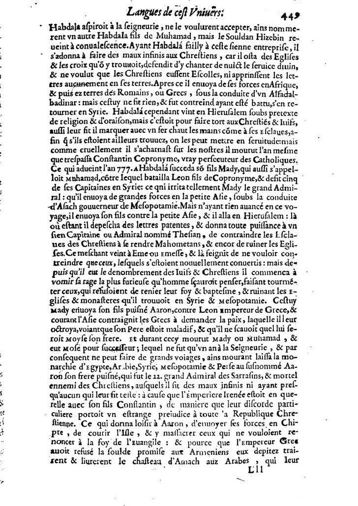 1613 - Matthieu Berjon - Trésor de l’histoire des langues de cet univers - BM Lyon