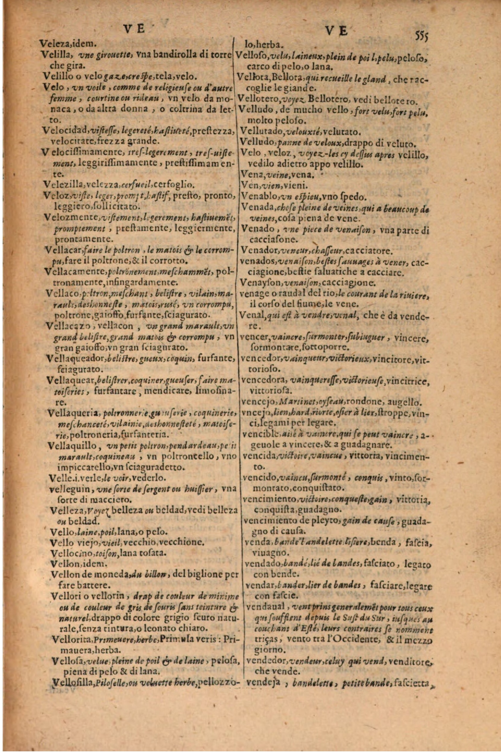 1606 - Samuel Crespin - Thresor des trois langues, francoise, italiene et espagnolle - BSB Munich