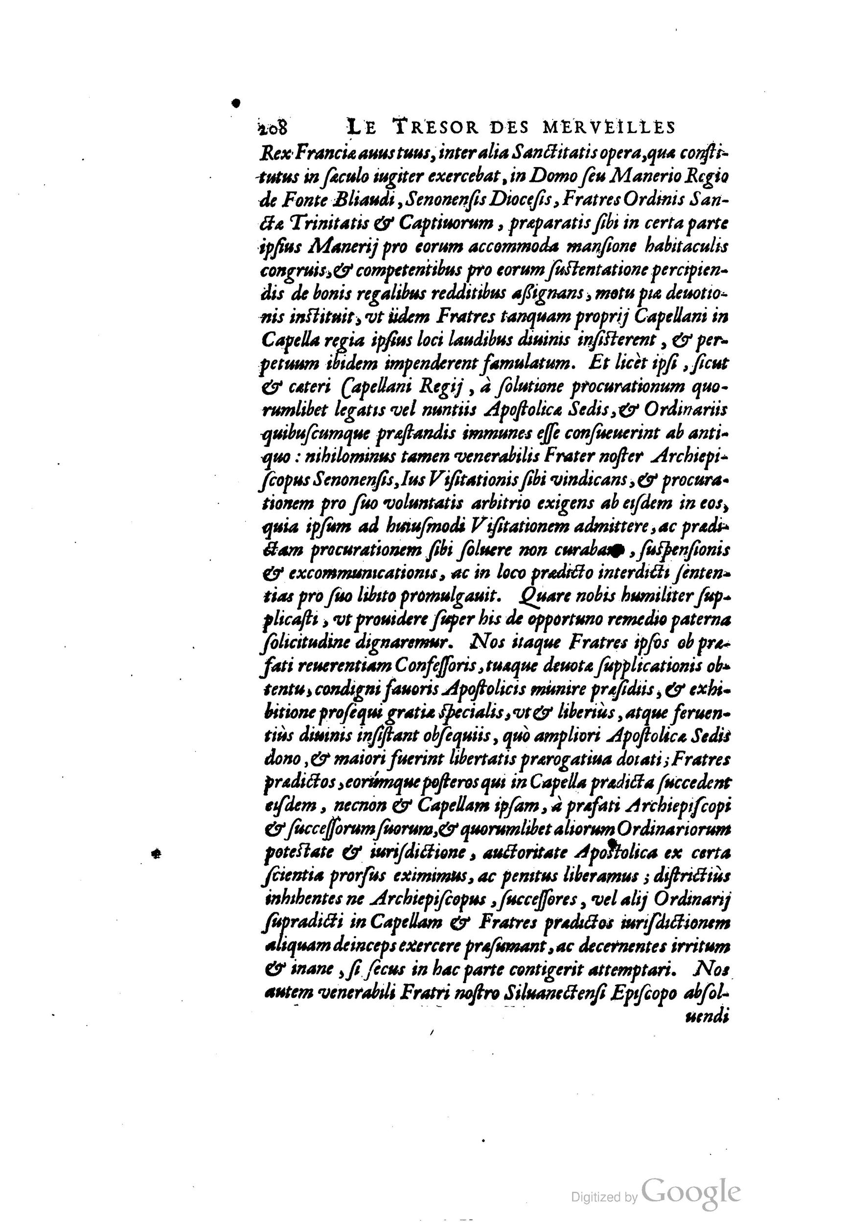 1642 - Sébastien Cramoisy - Trésor des merveilles de la maison royale de Fontainebleau - BM Lyon