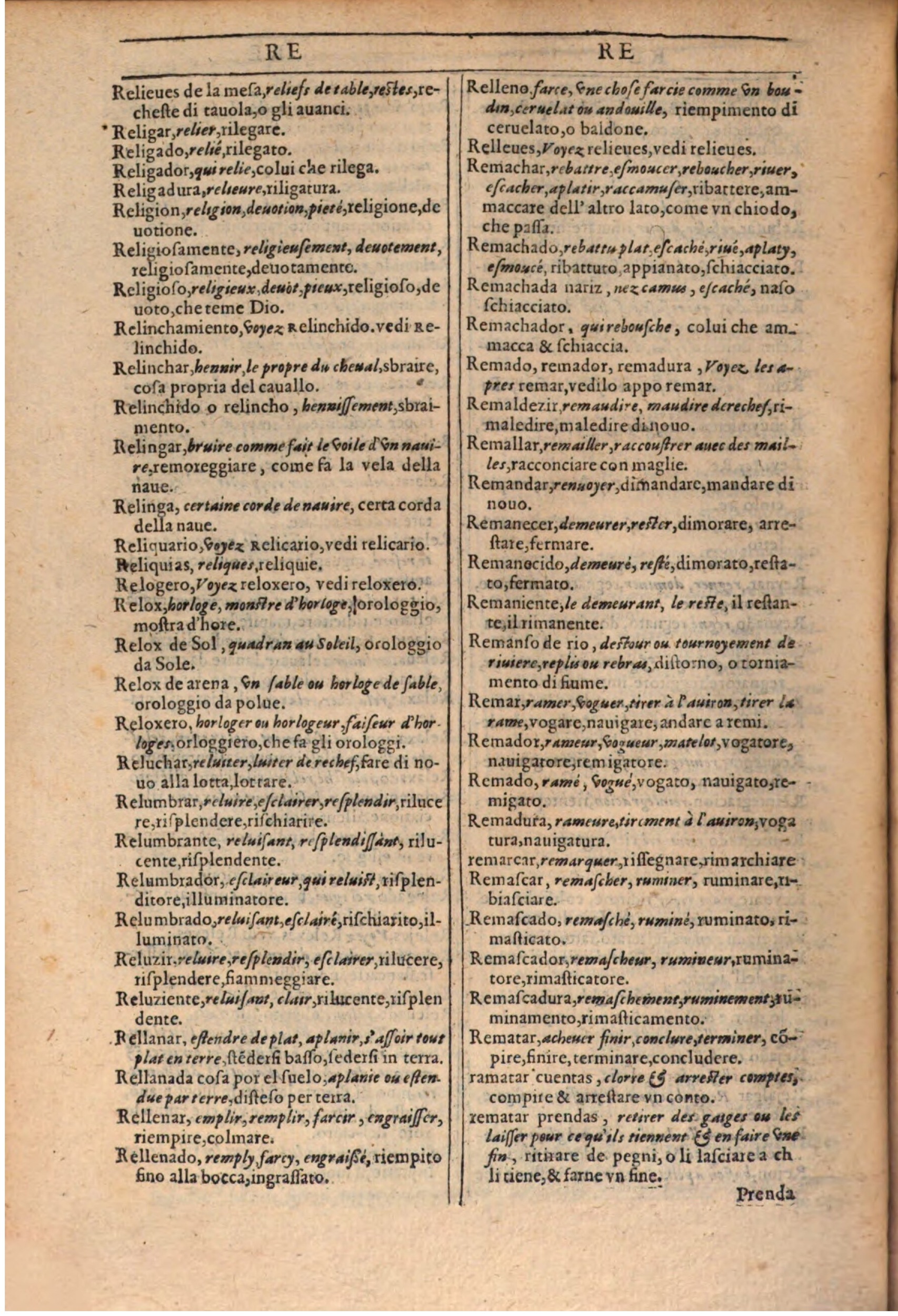 1609 - Philippe Albert et Alexandre Pernet - Trésor des trois langues française, italienne et espagnole (Première partie) - BSB Munich 1609 - Philippe Albert et Alexandre Pernet - Trésor des trois langues française, italienne et espagnole (Première partie) - BSB Munich