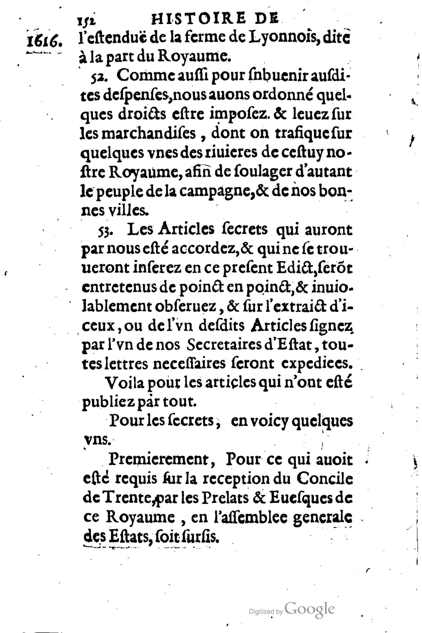 1623 - Joseph Bouillerot - Trésor de l’histoire générale de notre temps - BM Lyon