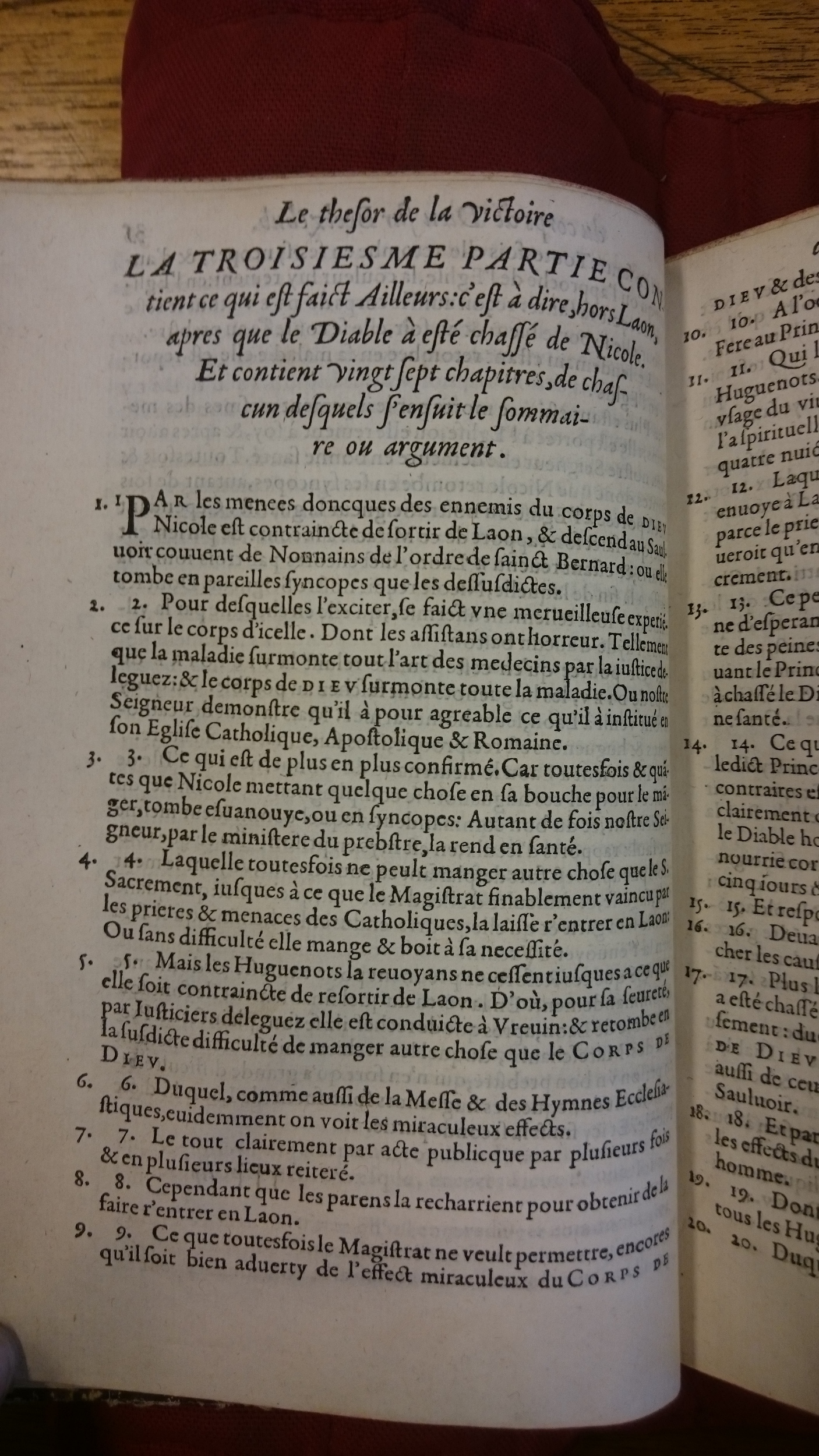 1578 - Nicolas Chesneau - Trésor et entière histoire de la triomphante victoire du corps de Dieu sur l’esprit malin - BM Lyon
