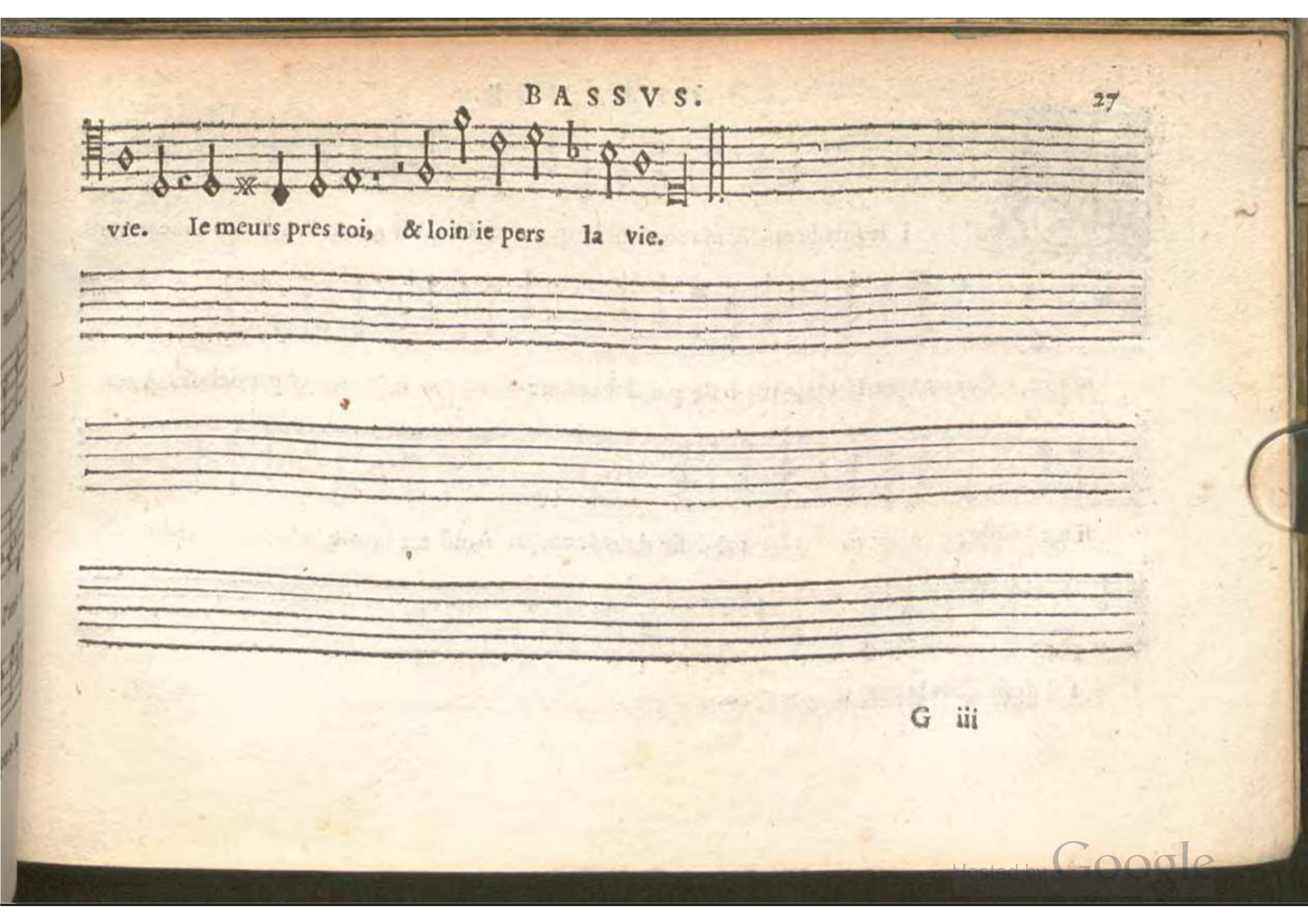 1576 - [Pierre de Saint-André] - Trésor de musique d’Orlande de Lassus Bassus - BSB Munich