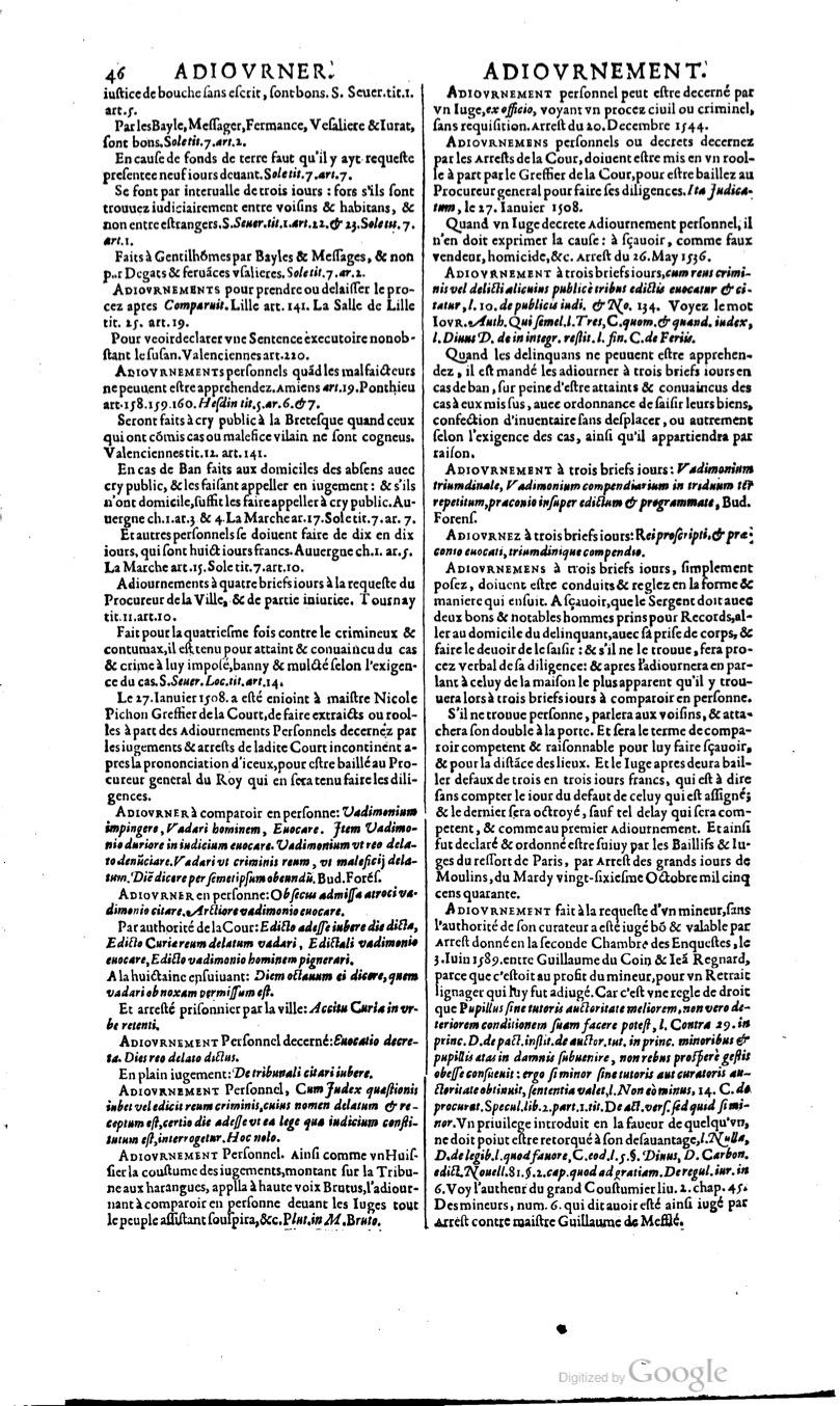 1629 - Veuve Nicolas Buon - Trésor du droit français (29620 T. 1) - BM Lyon