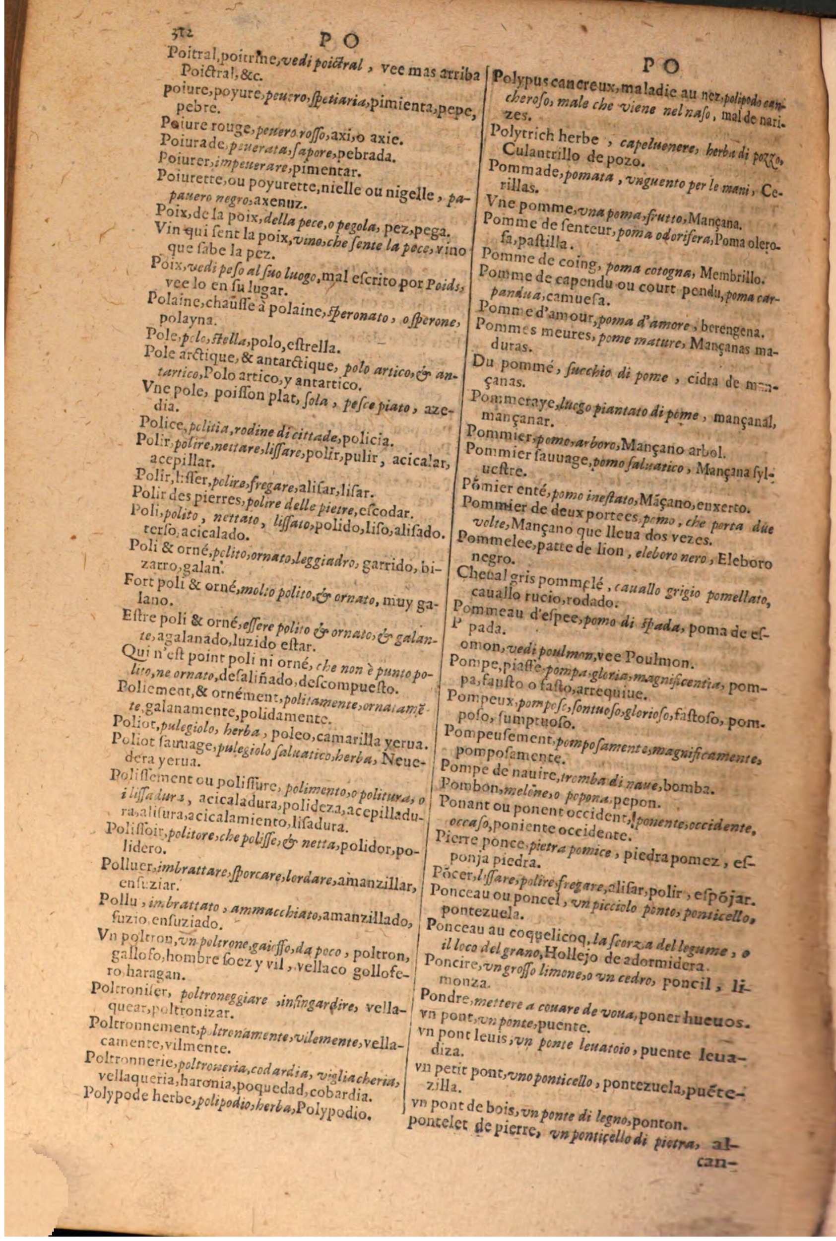 1616 - Pierre de la Rovière - Trésor des trois langues (Seconde partie) - BSB Munich