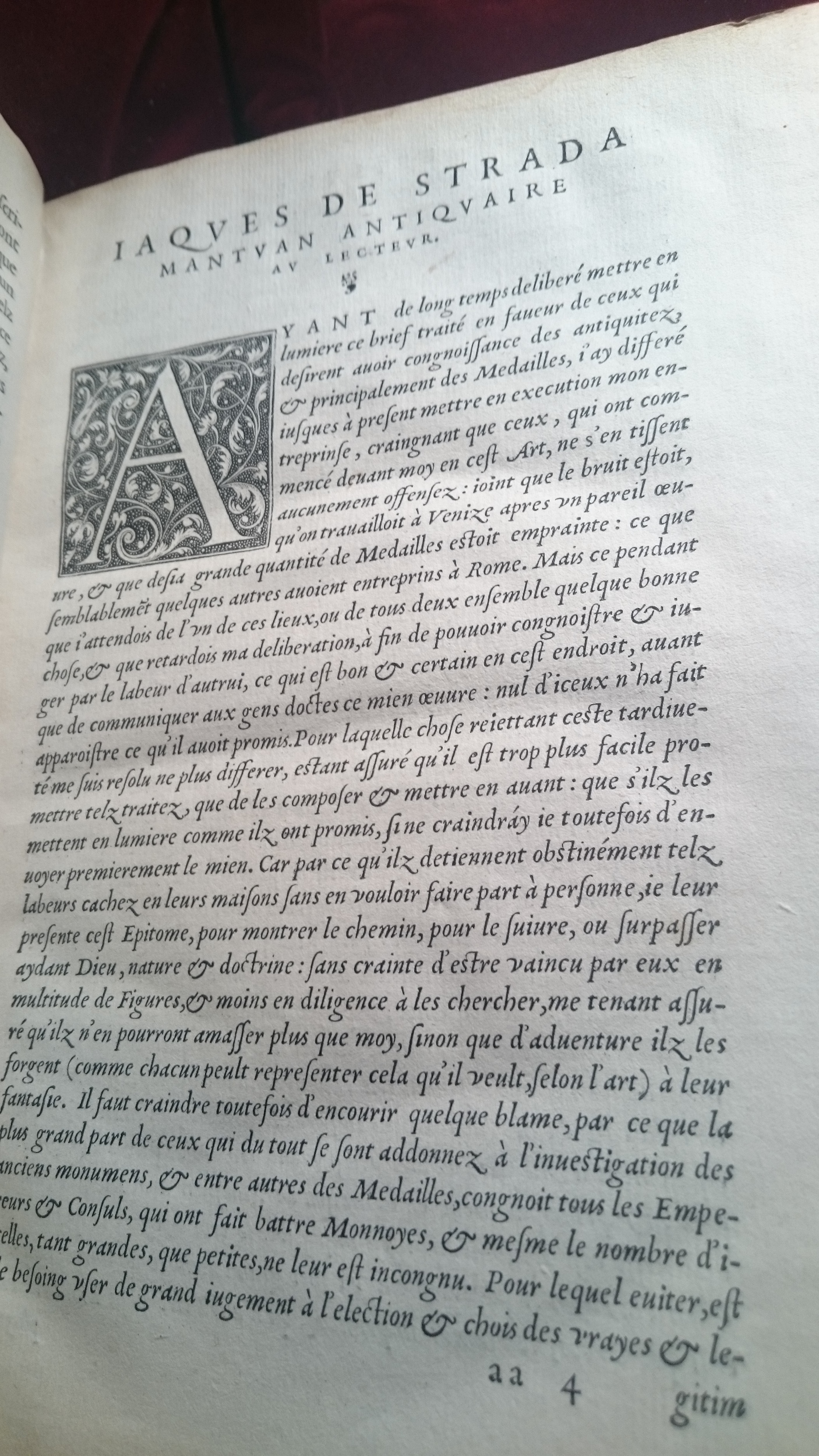 1553 - Jacopo Strada et Thomas Guérin - Épitome du Trésor des antiquités - BM Amiens