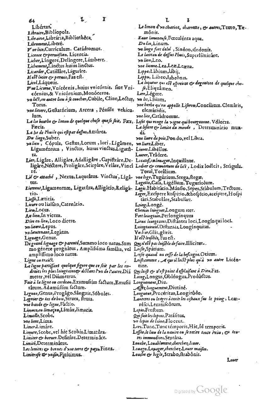 1585 - Simphorianum Beraud et Stephanum Michaëlem - Trésor des mots et traits français - Barcelone