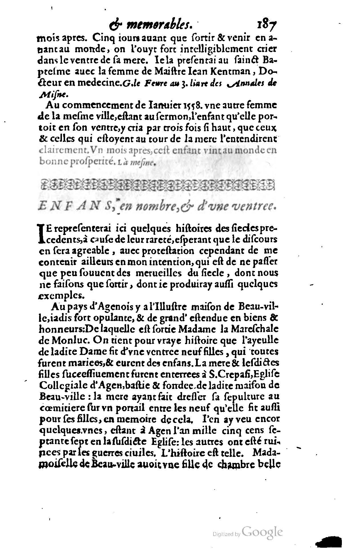1620 - Samuel Crespin - Trésor d’histoires admirables et mémorables - BCU Lausanne