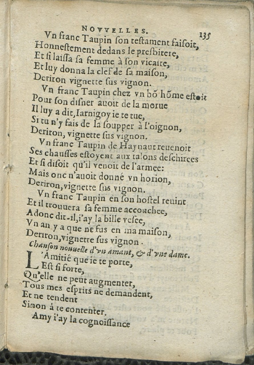 1575 - Pierre Brenouzet - Trésor de tous les recueils de chansons, tant amoureuses, rustiques, que musicales - Det KLG Copenhague