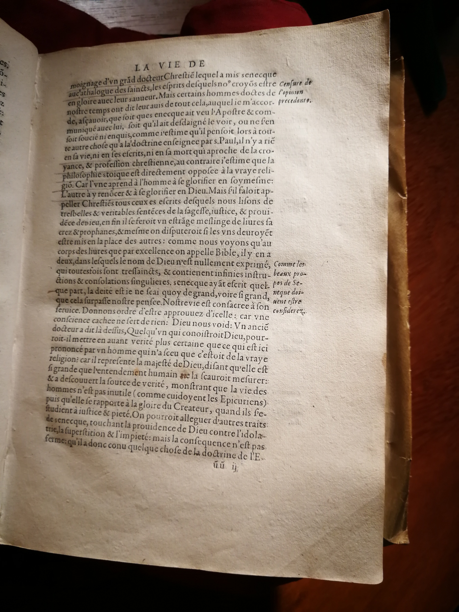 1595 - Jean Houzé - Œuvres morales et mêlées de Sénèque, Trésor de philosophie morale - T. 1 - BnF