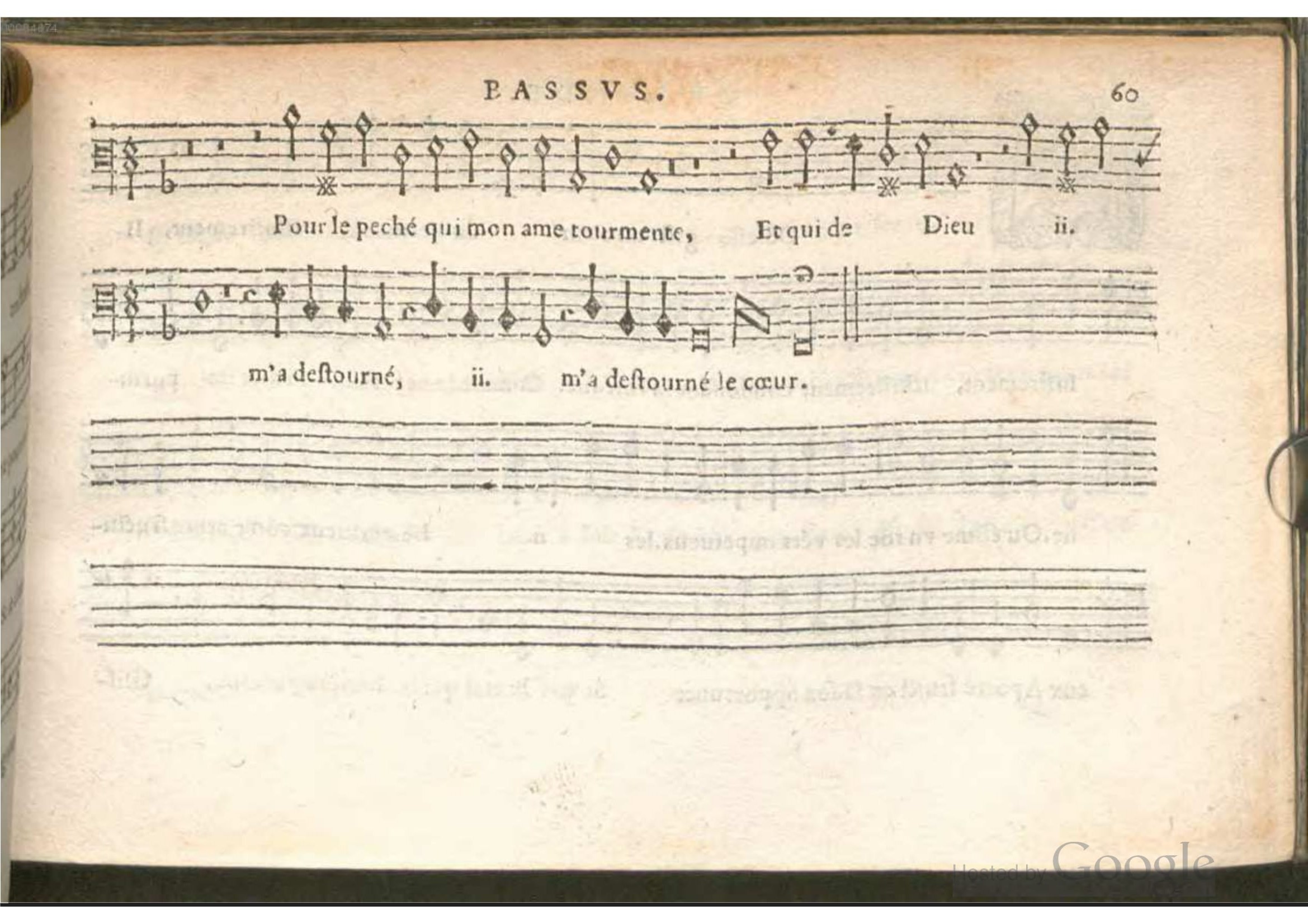 1576 - [Pierre de Saint-André] - Trésor de musique d’Orlande de Lassus Bassus - BSB Munich