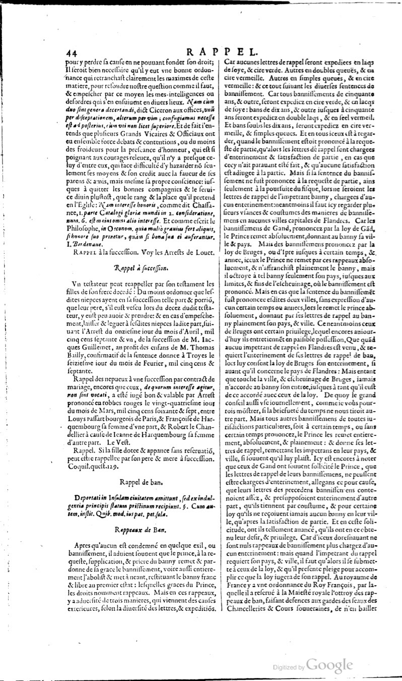 1629 - Veuve Nicolas Buon - Trésor du droit français (21754 T. 3) - BM Lyon