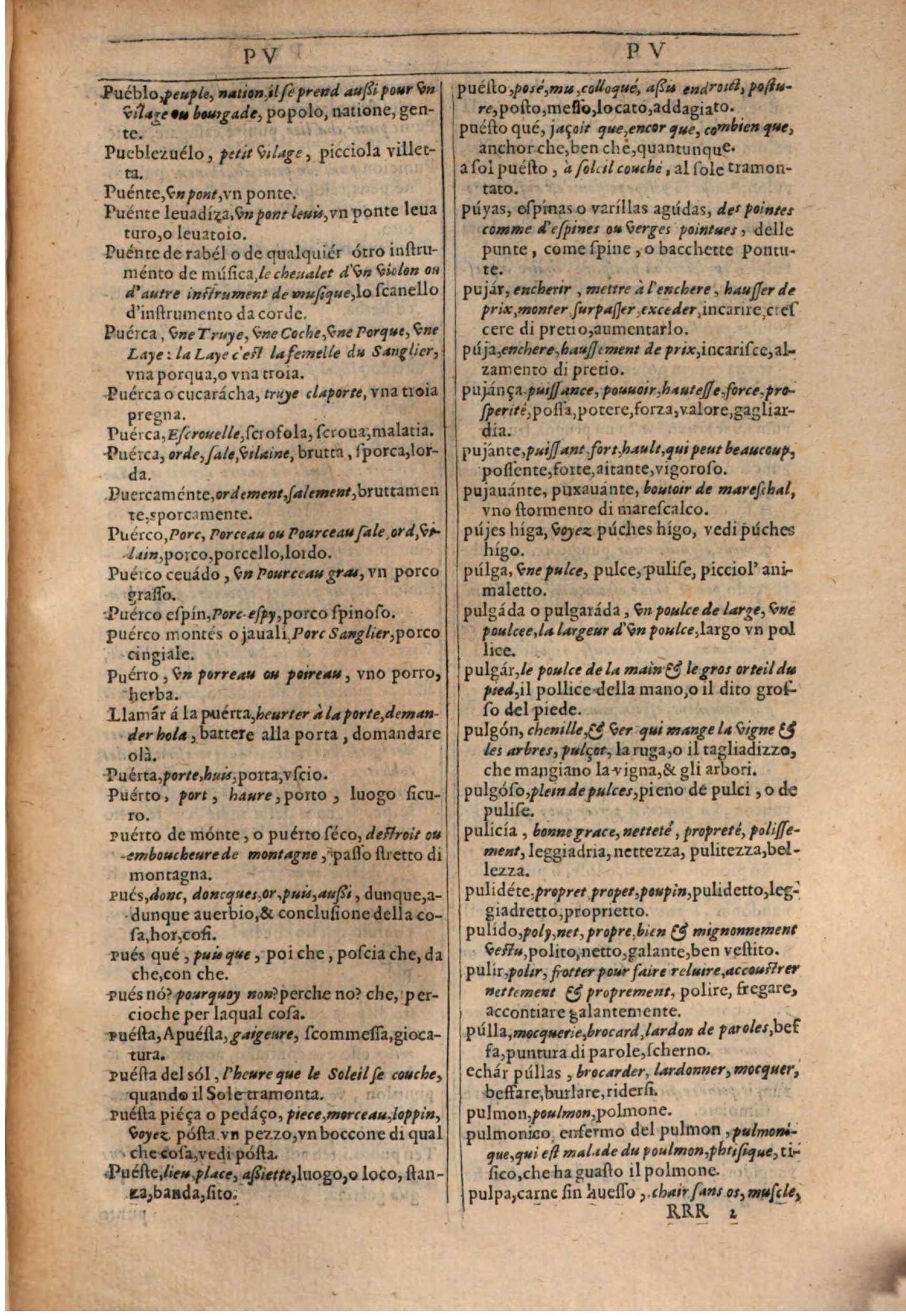 1609 - Philippe Albert et Alexandre Pernet - Trésor des trois langues française, italienne et espagnole (Première partie) - BSB Munich 1609 - Philippe Albert et Alexandre Pernet - Trésor des trois langues française, italienne et espagnole (Première partie) - BSB Munich