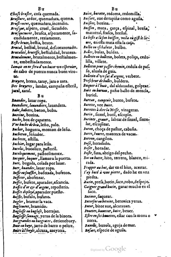 1621 - Adrian Tiffaine - Trésor des deux langues espagnole et française - BM Lyon