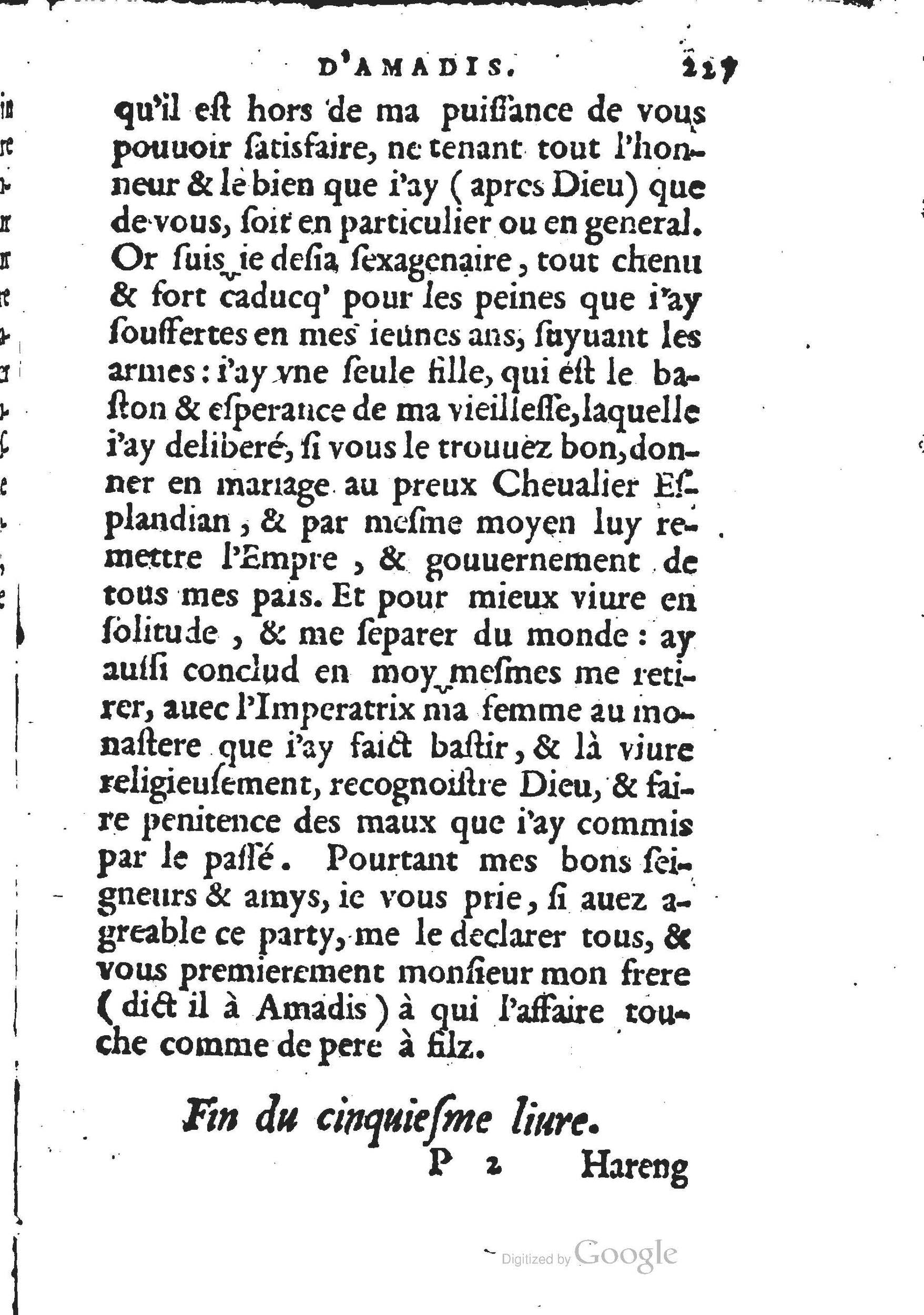1560 - Jean d’Ogerolles et Gabriel Cotier Lyon - Trésor des Amadis - BSB Munich