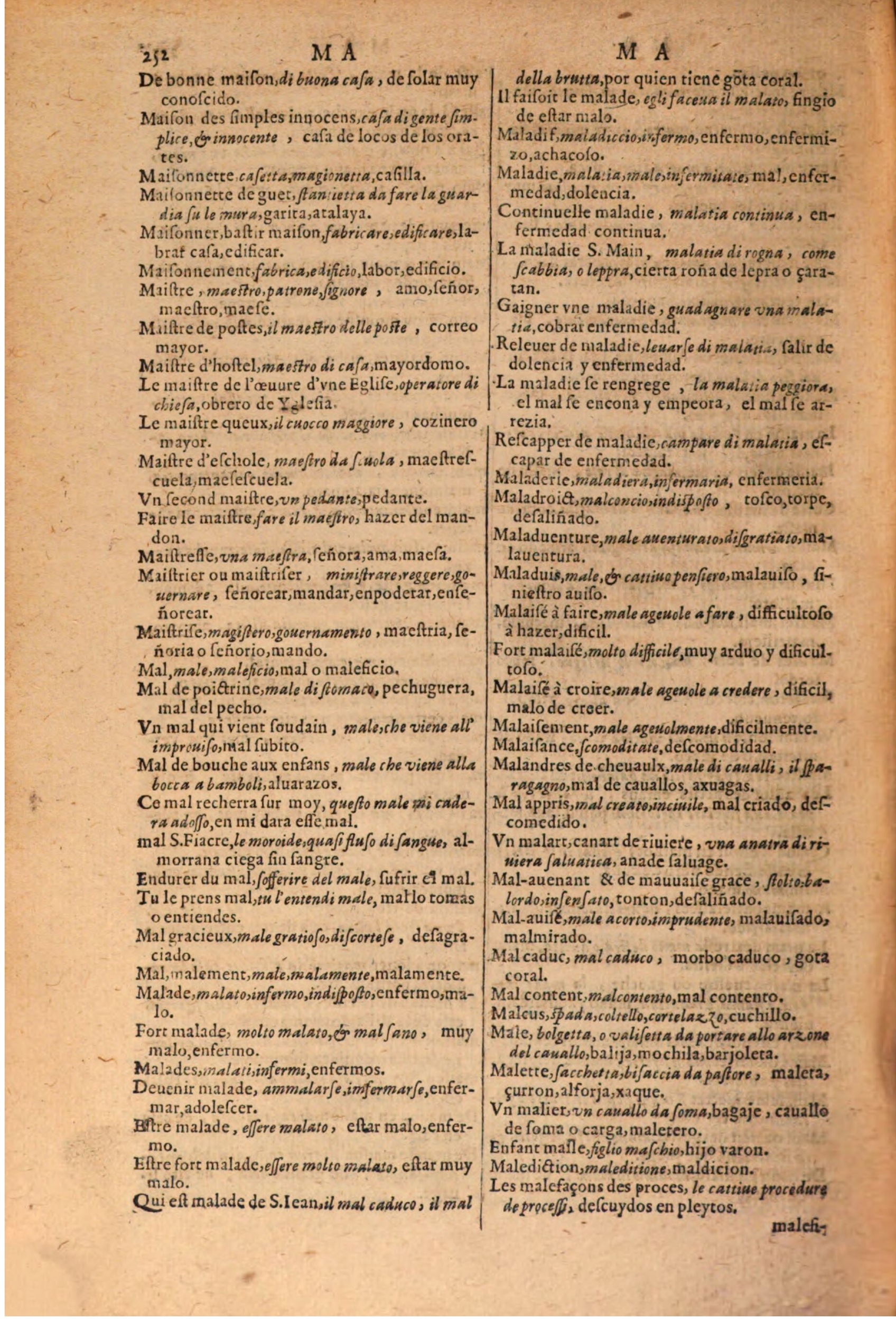 1616 - Pierre de la Rovière - Trésor des trois langues (Seconde partie) - BSB Munich