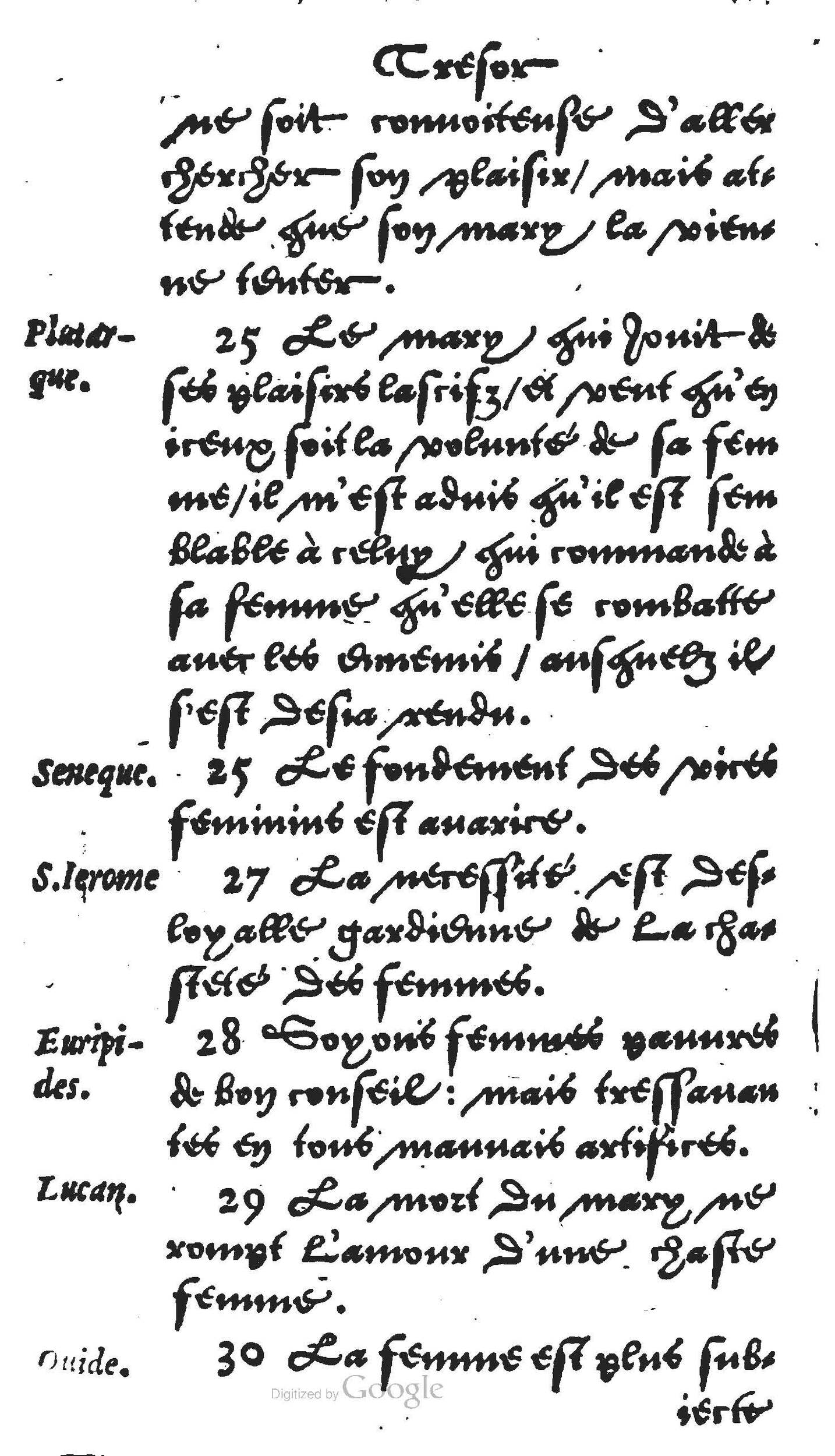 1560 - Jean Bellère - Trésor de vertu - Det Kongelige Bibliotek 1560 - Jean Bellère - Trésor de vertu - Det Kongelige Bibliotek