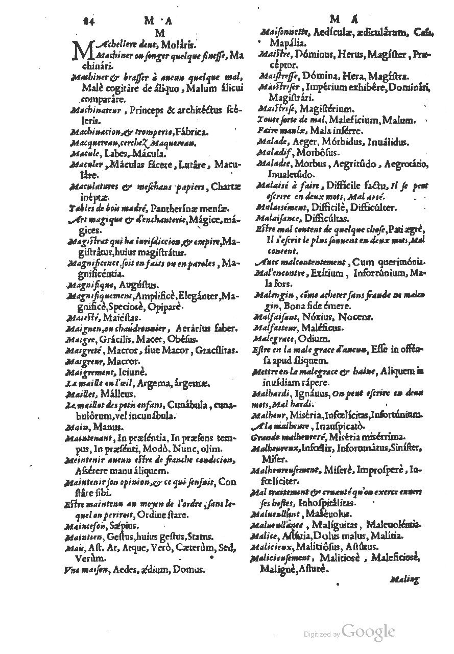 1558 - Guillaume Rouillé - Trésor des mots et traits français - BSB Munich
