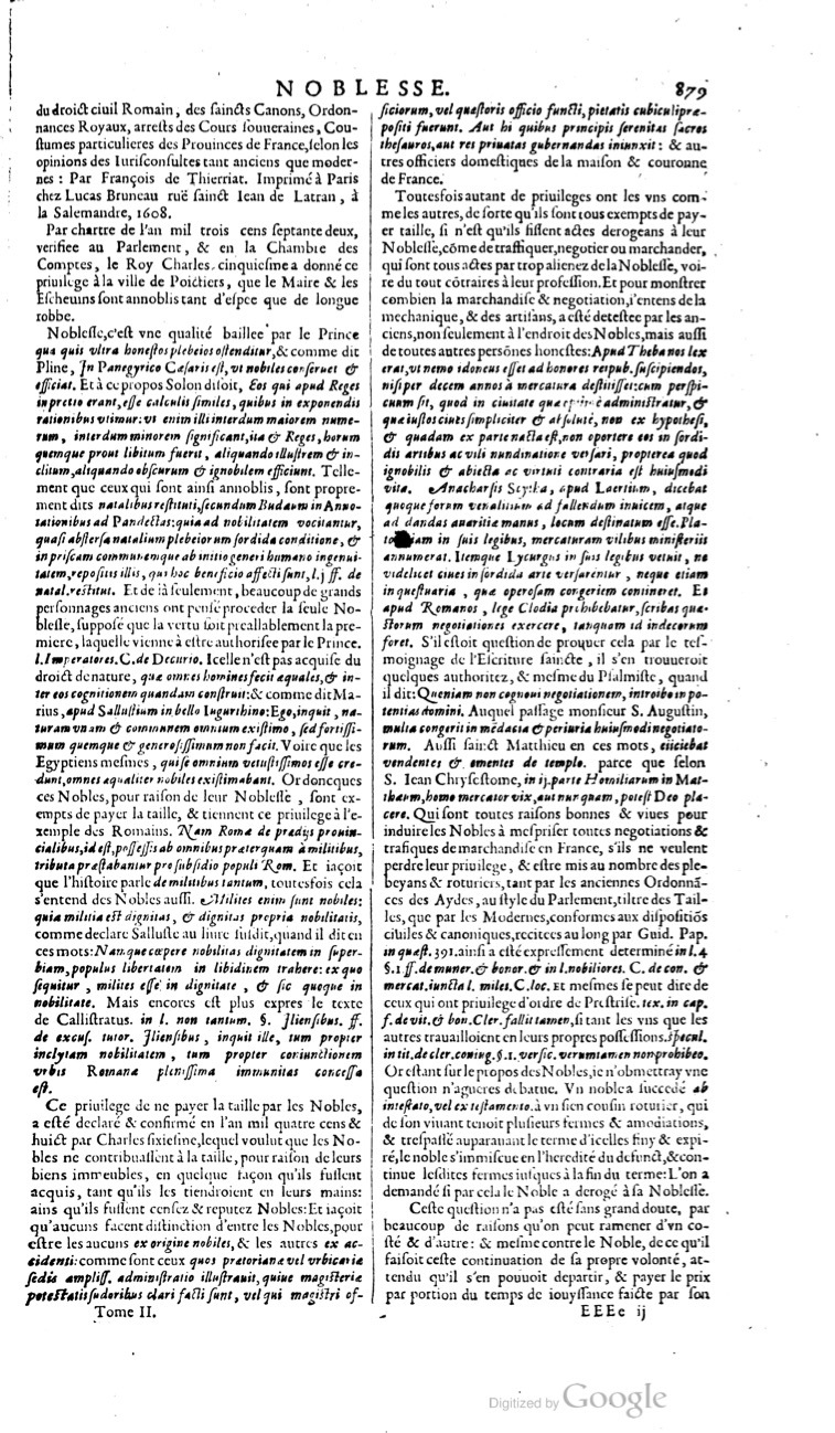 1629 - Veuve Nicolas Buon - Trésor du droit français (21754 T. 2) - BM Lyon
