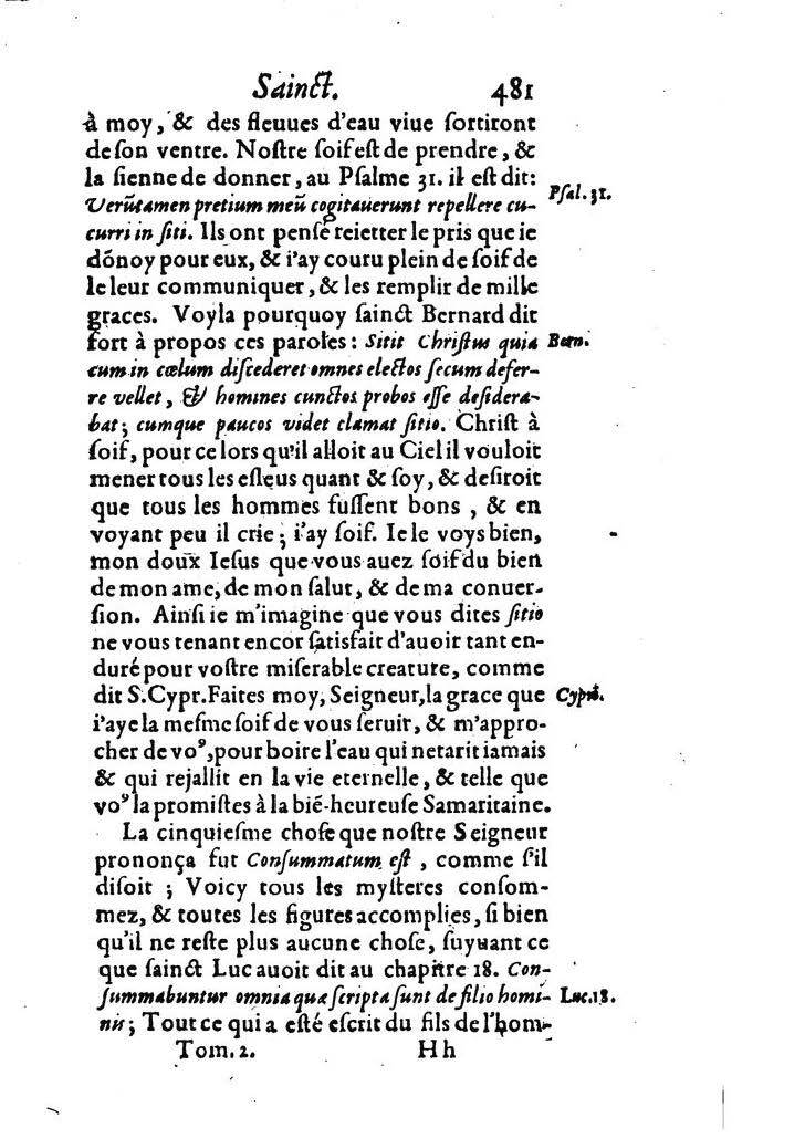 1607 - Nicolas Du Fossé - Trésor quadragésimal - T 02 - BM Lyon