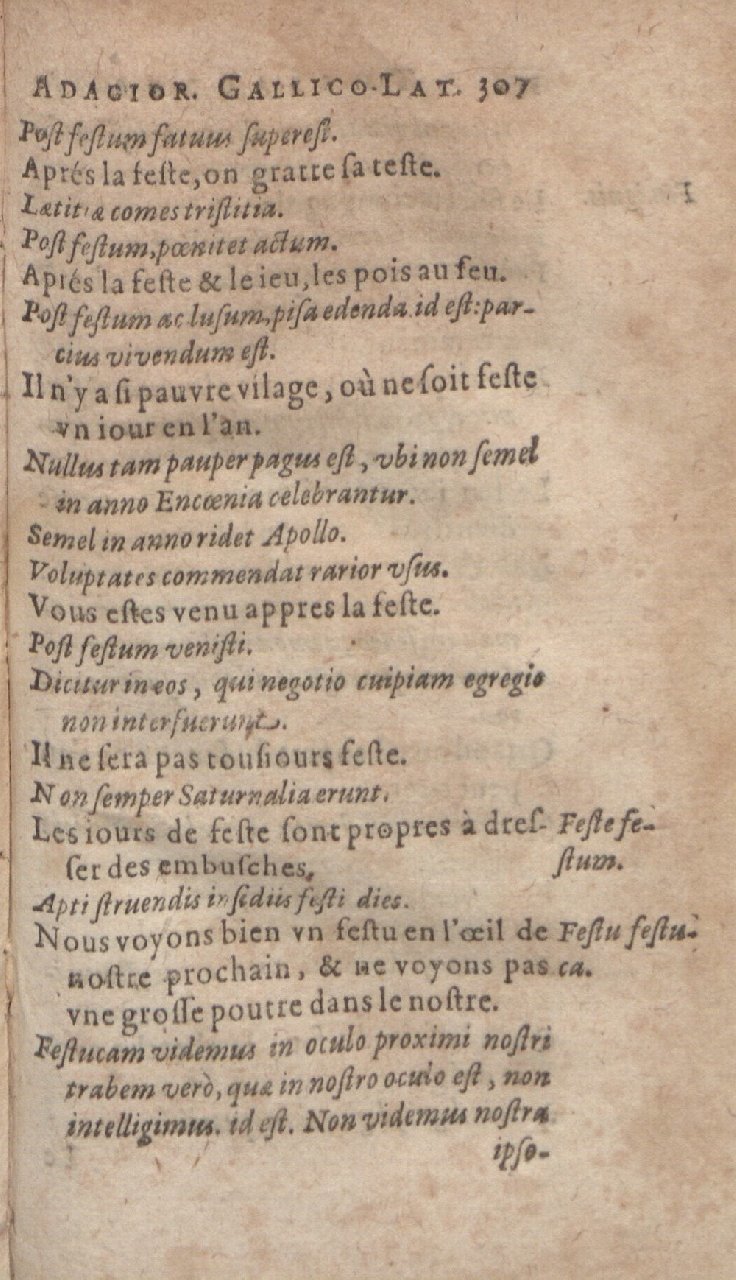 1612 - Dominicus Custos - Trésor des proverbes français  - Bibliopol-Olomuc
