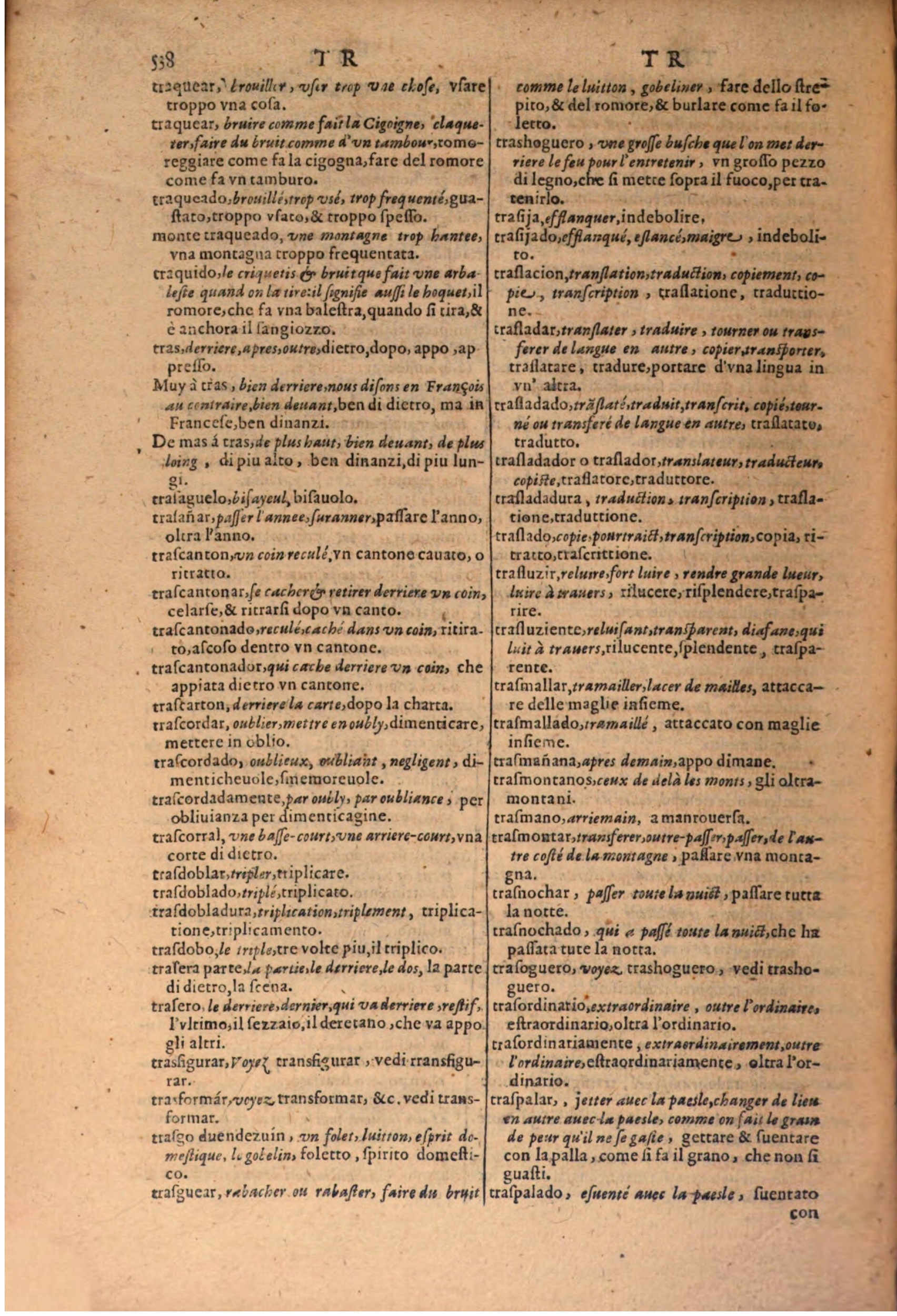 1606 - Samuel Crespin - Thresor des trois langues, francoise, italiene et espagnolle - BSB Munich