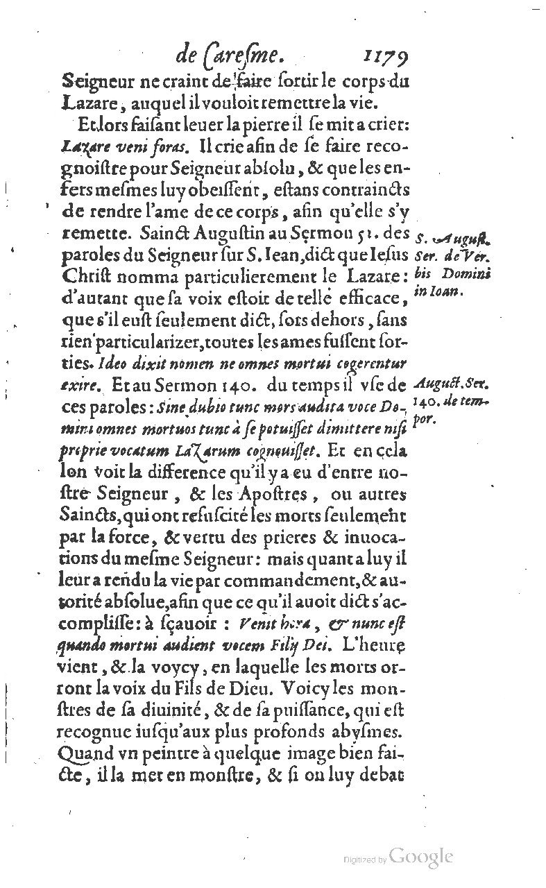 1607 - Nicolas Du Fossé - Trésor quadragésimal - T 01 - BM Lyon