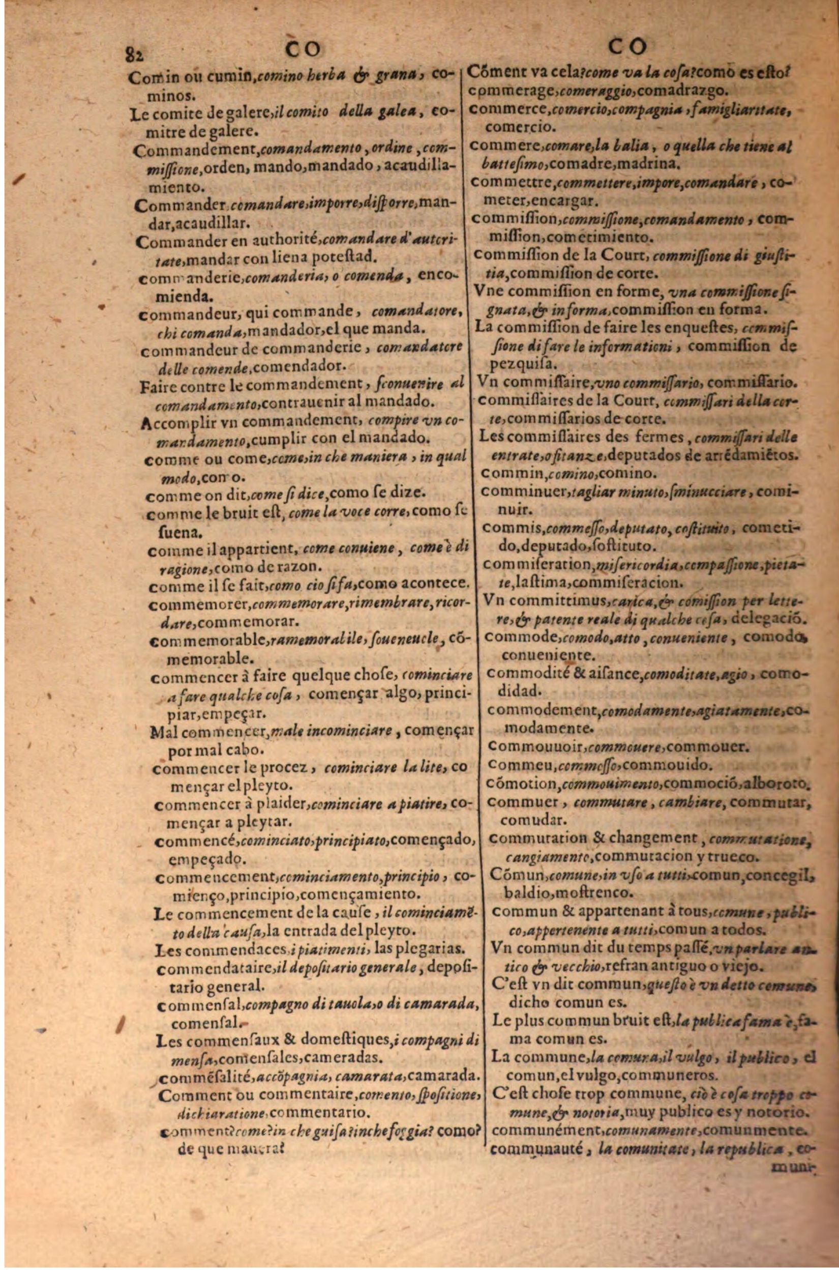 1616 - Pierre de la Rovière - Trésor des trois langues (Seconde partie) - BSB Munich
