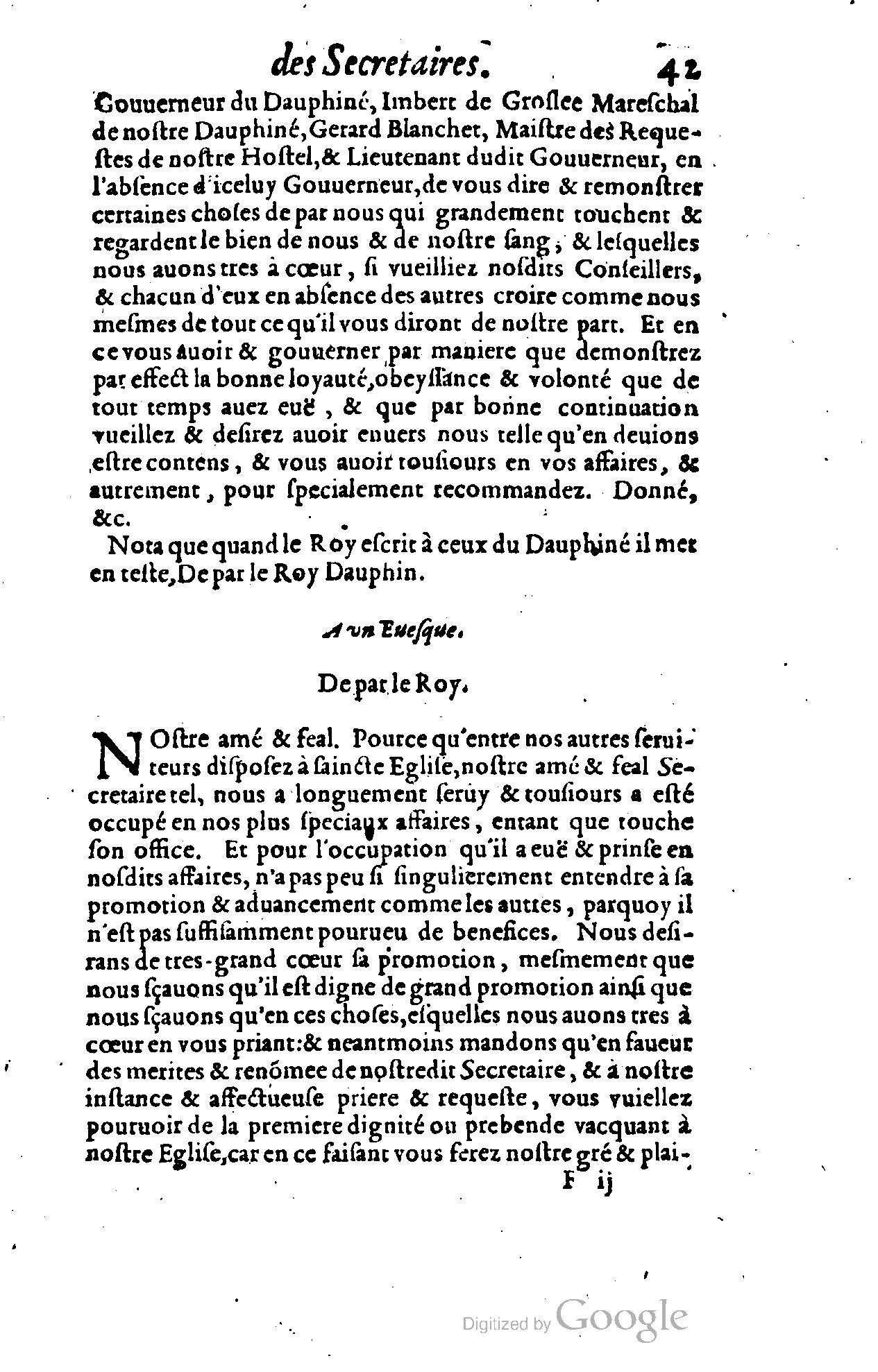 1614 - Jean Richer - Trésor du nouveau style et protocole de la chancellerie de France - BSB Munich