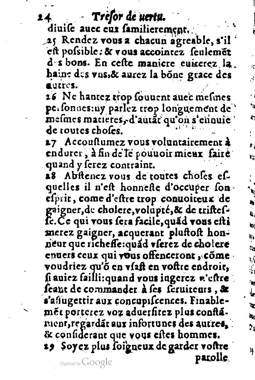 1576 - Benoît Rigaud - Trésor de vertu - British Library