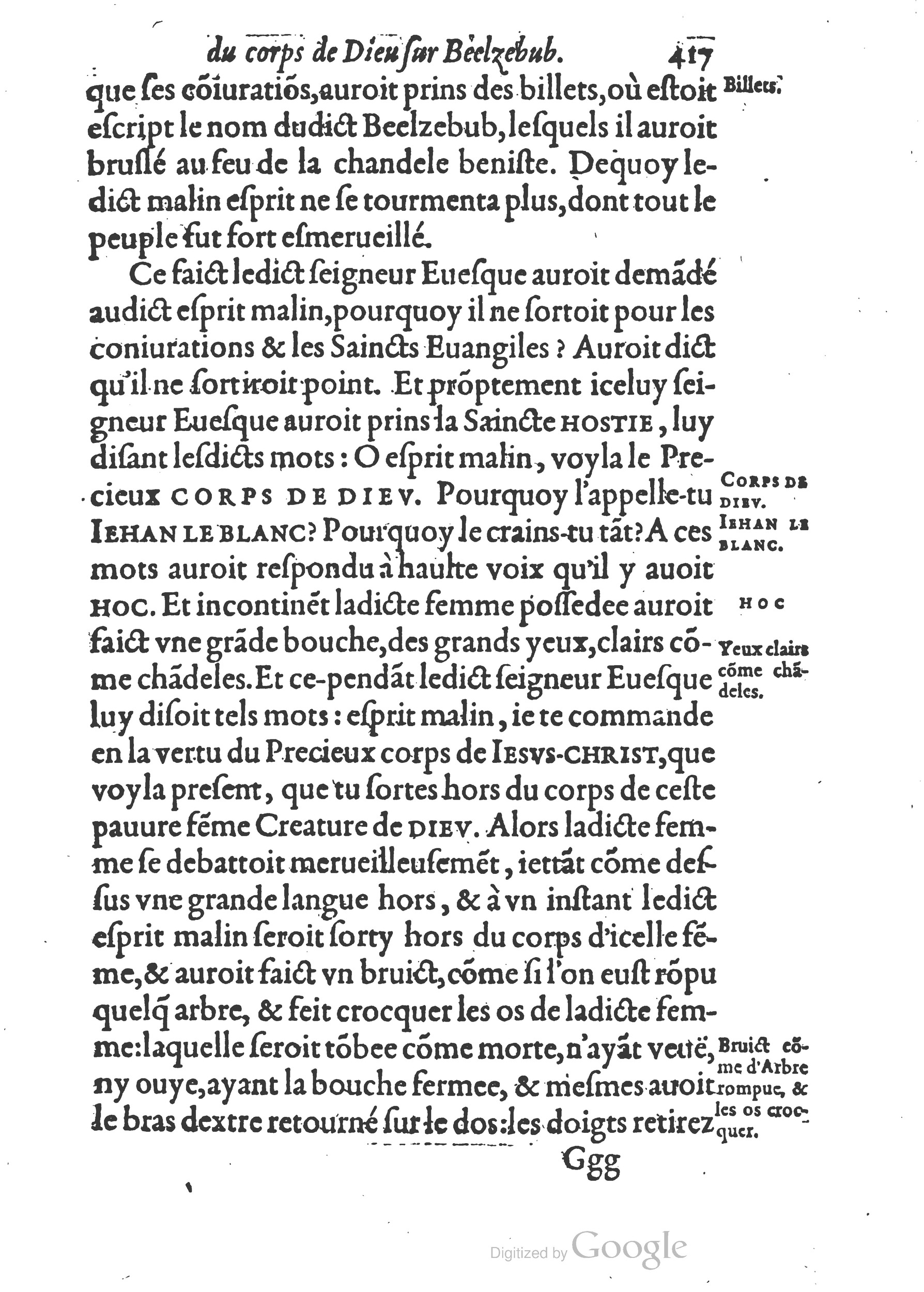 1578 - Nicolas Chesneau - Trésor et entière histoire de la triomphante victoire du corps de Dieu sur l’esprit malin - British Library 1578 - Nicolas Chesneau - Trésor et entière histoire de la triomphante victoire du corps de Dieu sur l’esprit malin - British Library
