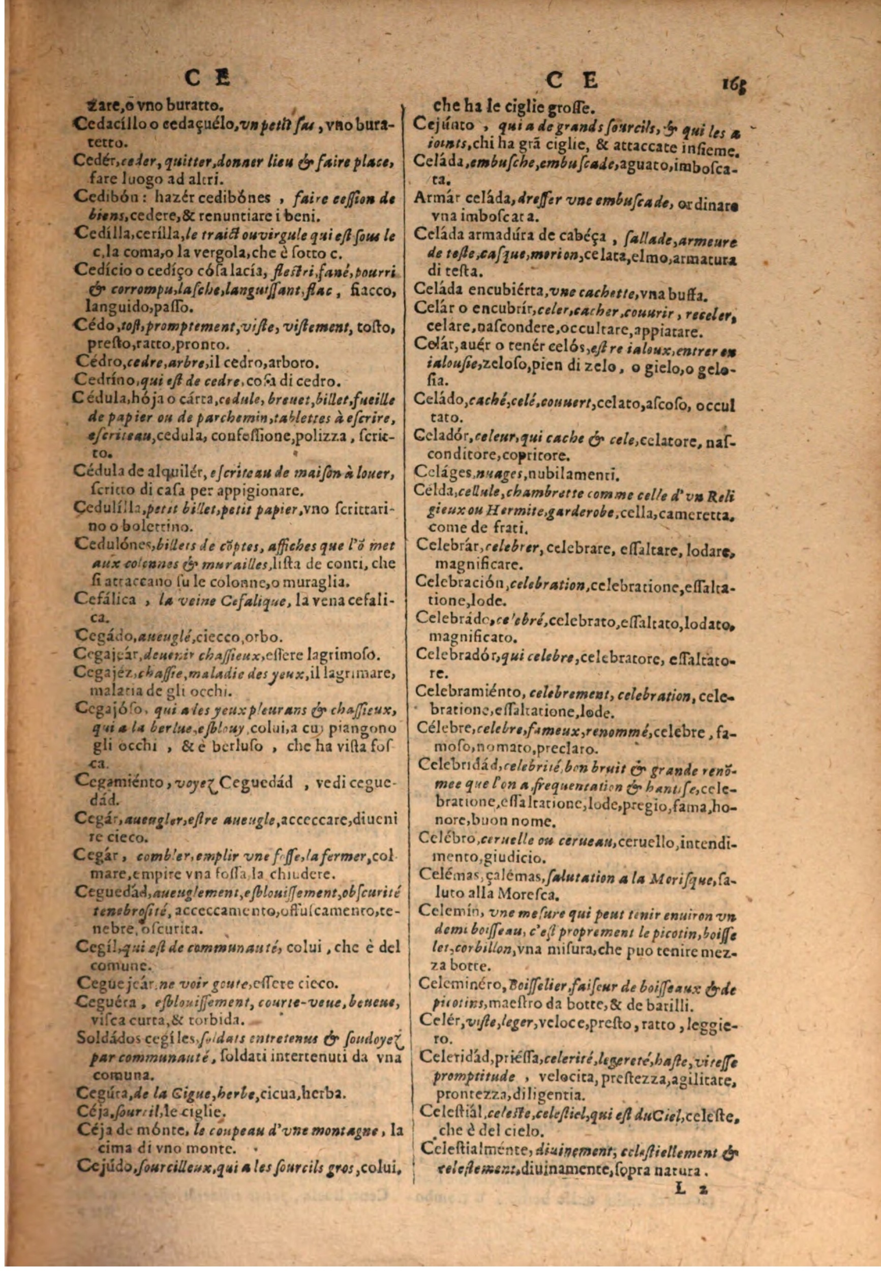1606 - Samuel Crespin - Thresor des trois langues, francoise, italiene et espagnolle - BSB Munich