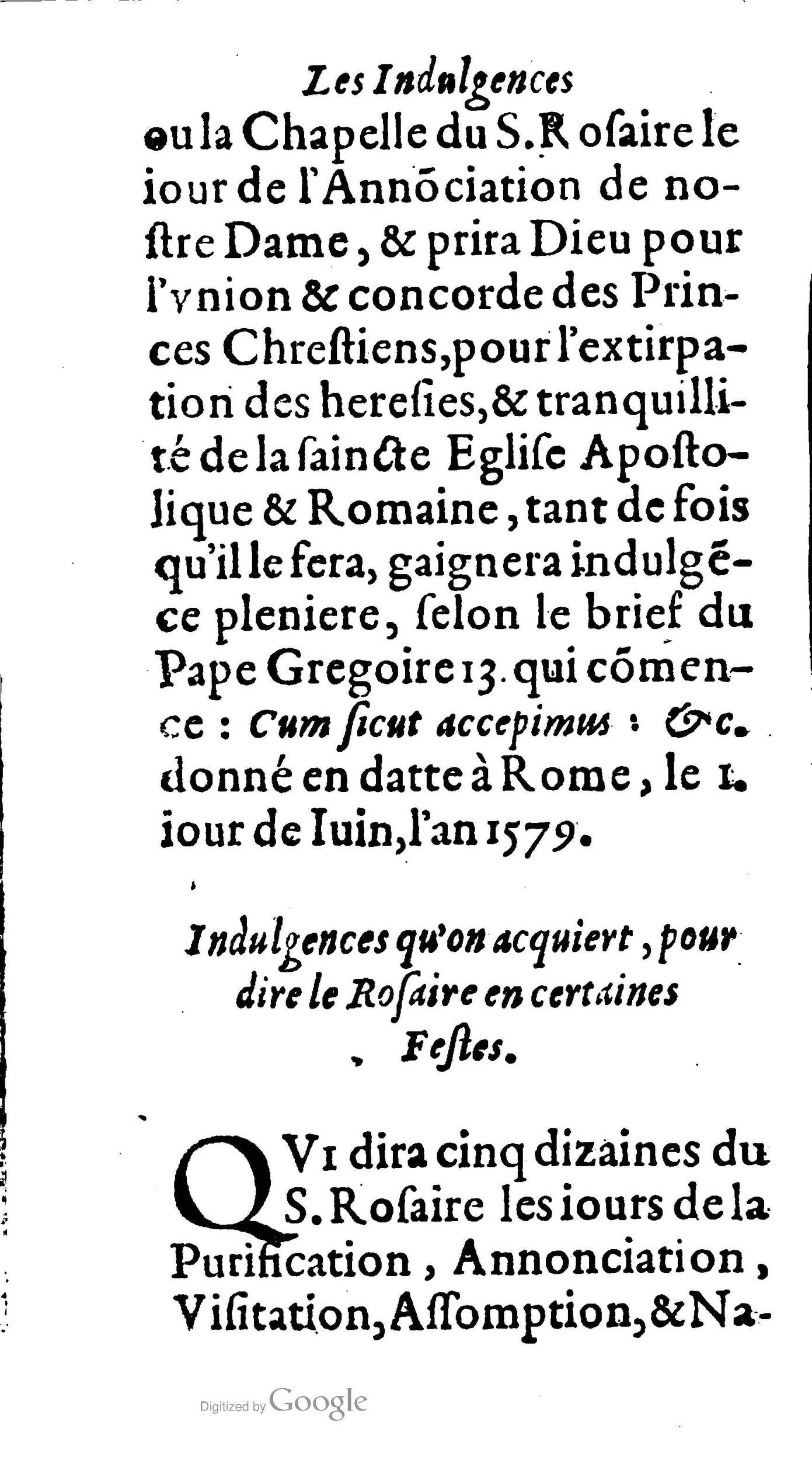 1604 - Jean Le Bouc - Trésor des indulgences du Saint Rosaire - BM Lyon 1604 - Jean Le Bouc - Trésor des indulgences du Saint Rosaire - BM Lyon