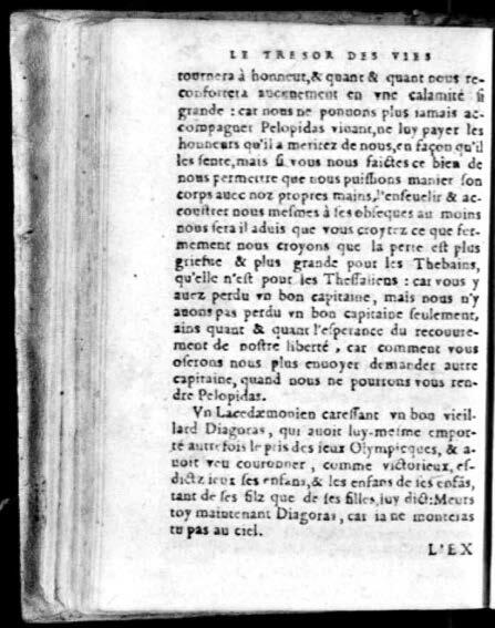 1574 - Benoît Rigaud - Trésor des vies de Plutarque - Avignon