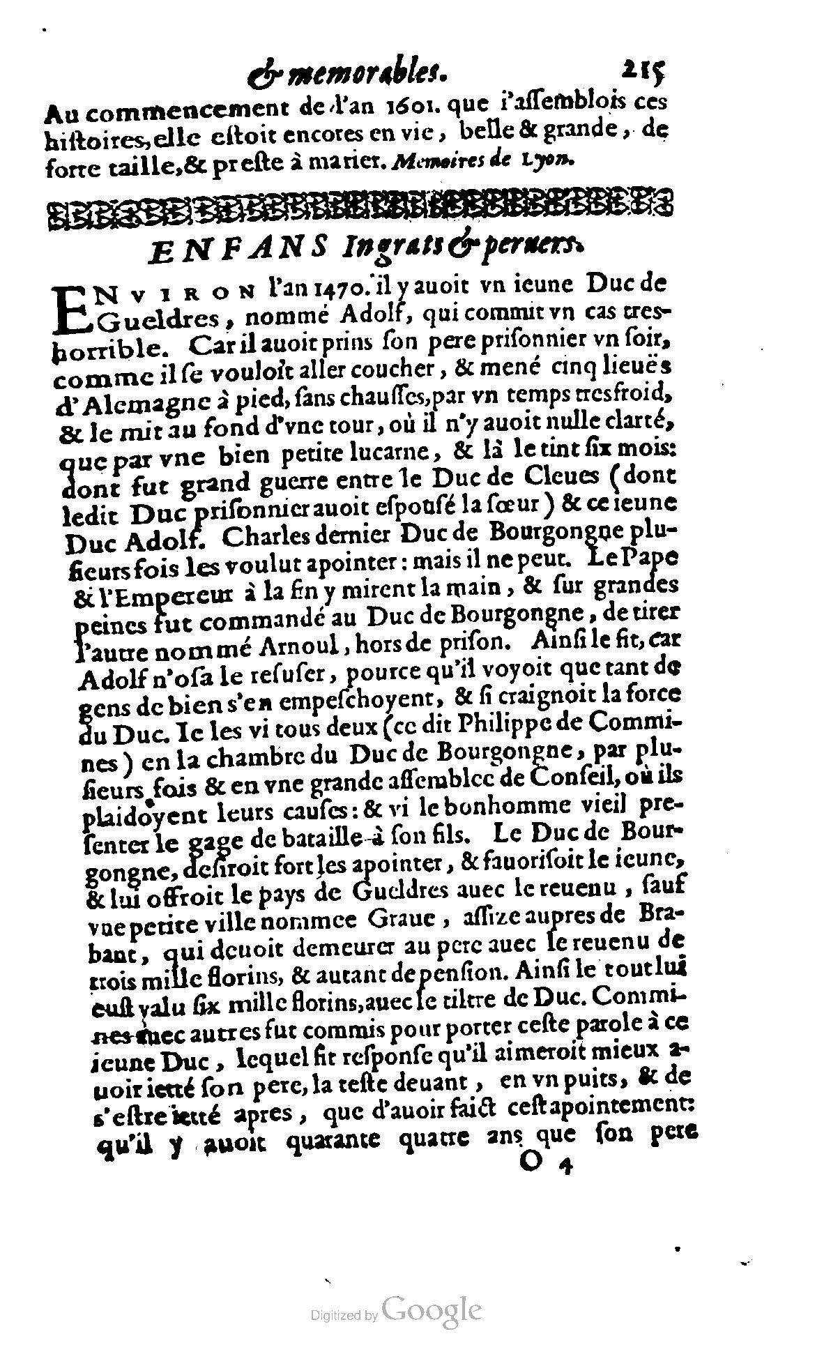 1620 - Samuel Crespin - Trésor d’histoires admirables et mémorables - BCU Lausanne 1620 - Samuel Crespin - Trésor d’histoires admirables et mémorables - BCU Lausanne