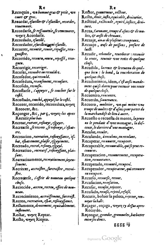 1621 - Adrian Tiffaine - Trésor des deux langues espagnole et française - BM Lyon