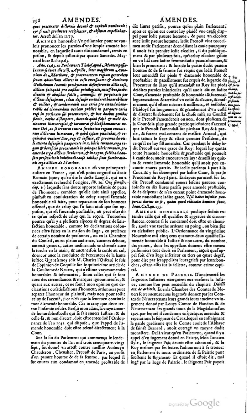 1629 - Veuve Nicolas Buon - Trésor du droit français (29620 T. 1) - BM Lyon