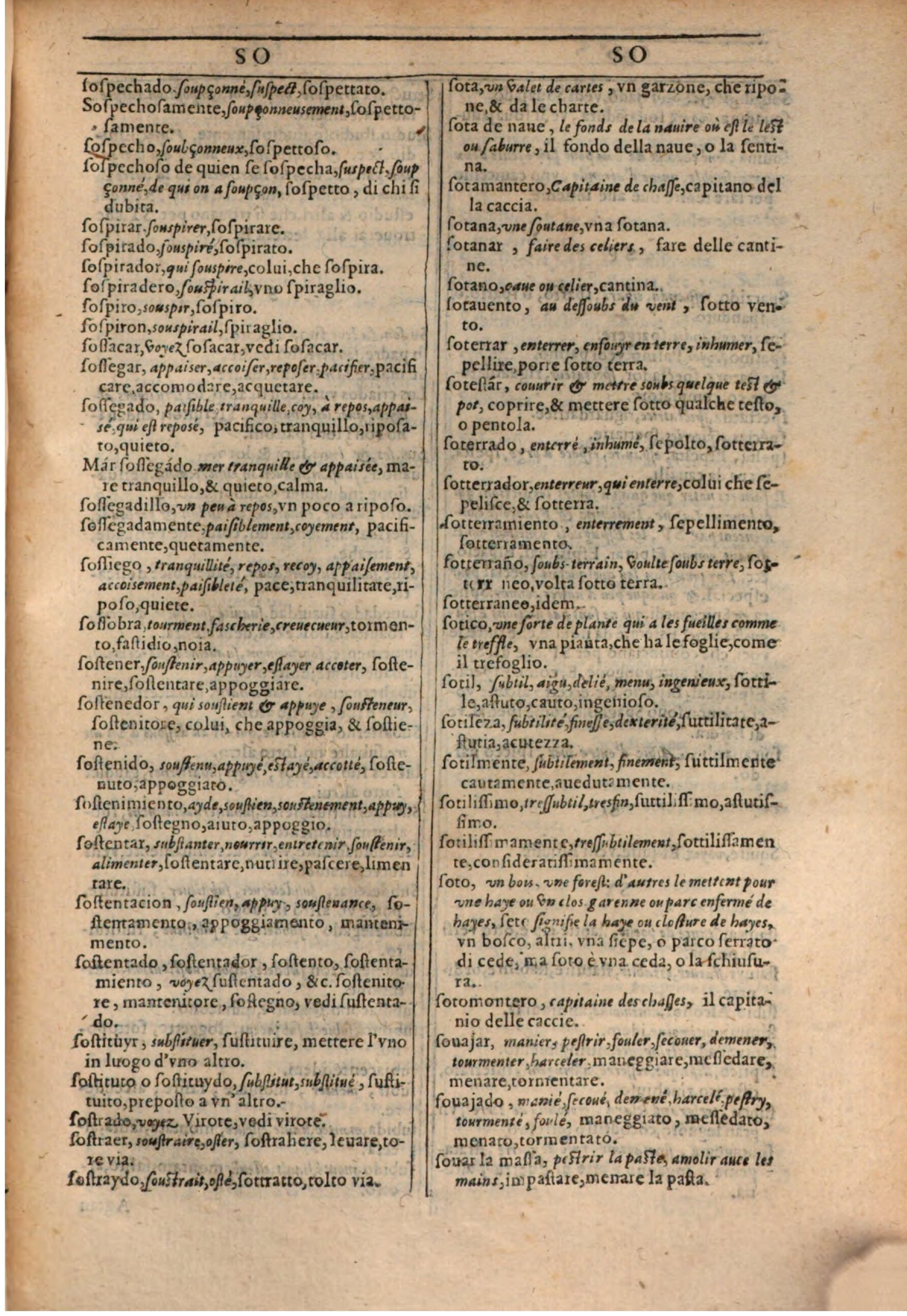 1609 - Philippe Albert et Alexandre Pernet - Trésor des trois langues française, italienne et espagnole (Première partie) - BSB Munich