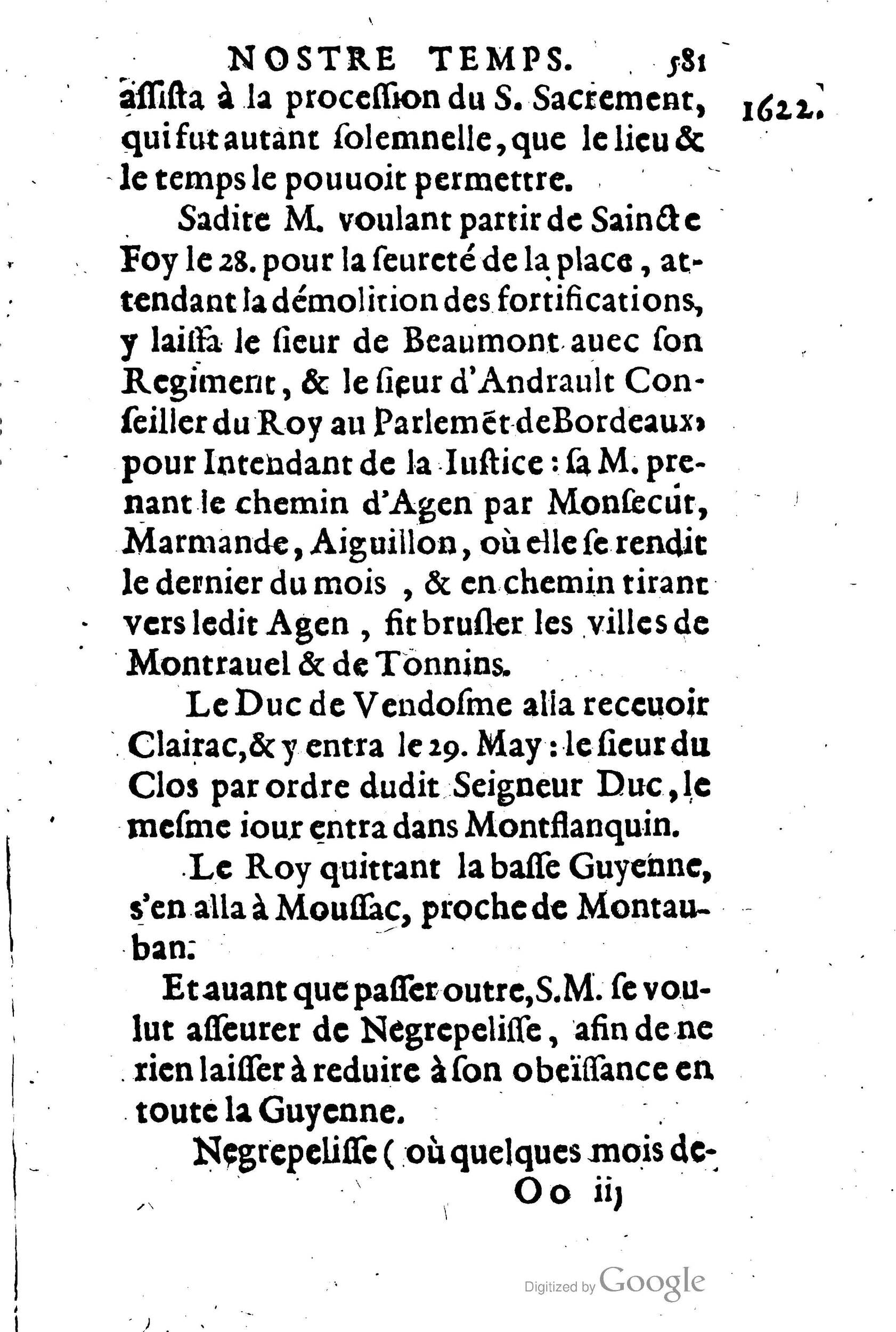 1623 - Joseph Bouillerot - Trésor de l’histoire générale de notre temps - BM Lyon