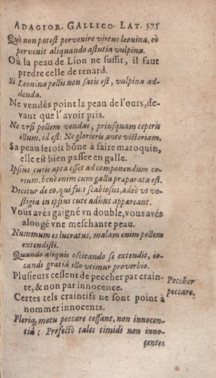 1612 - Dominicus Custos - Trésor des proverbes français  - Bibliopol-Olomuc