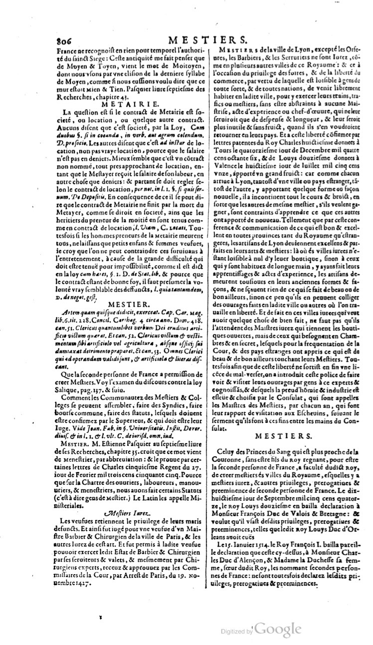 1629 - Veuve Nicolas Buon - Trésor du droit français (21754 T. 2) - BM Lyon