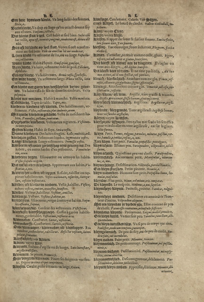 1573 - Christophe Plantin - Trésor du langage bas-allemand - Greifswald 1573 - Christophe Plantin - Trésor du langage bas-allemand - Greifswald