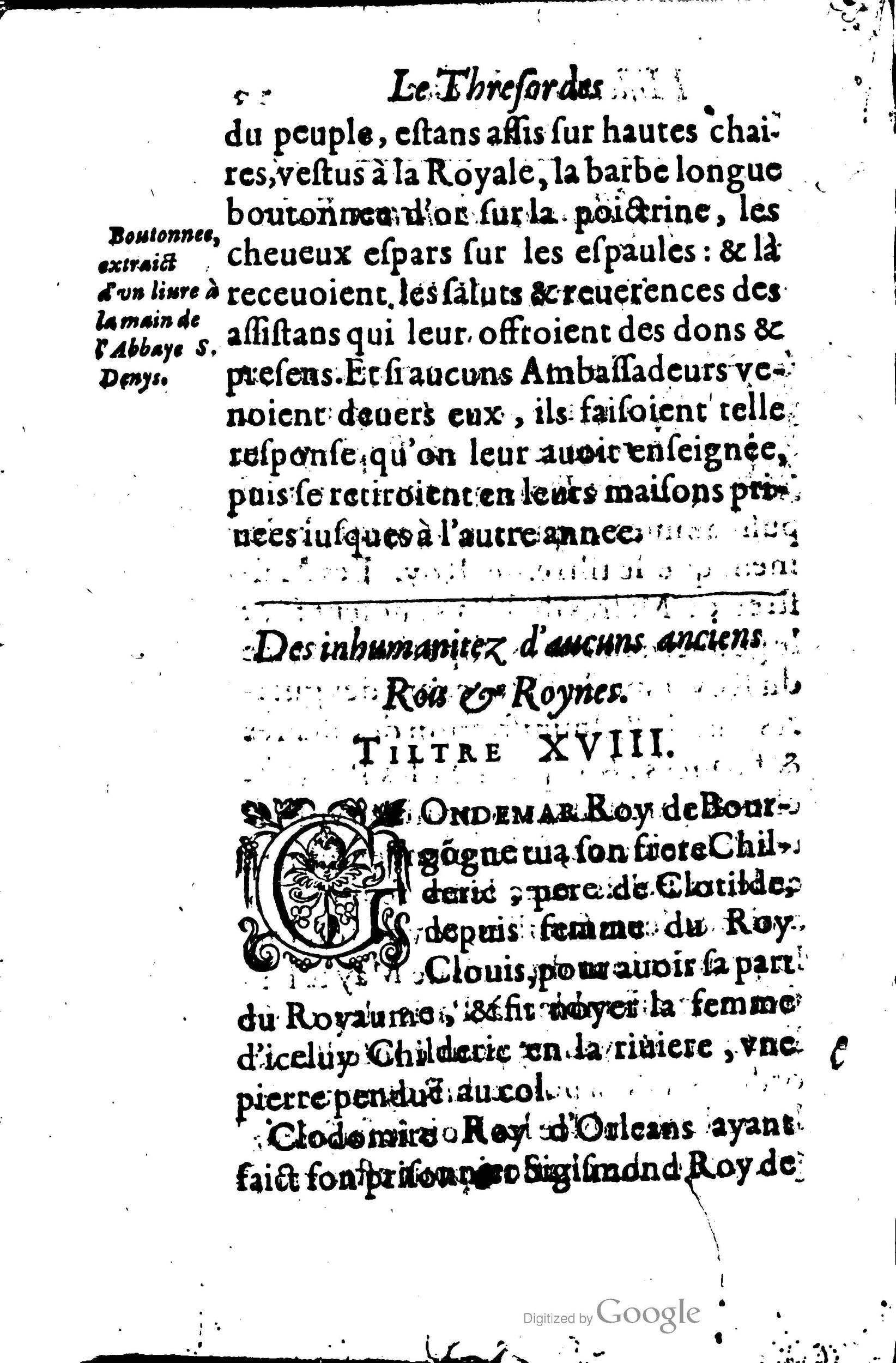 1619 - Jean Corrozet - Trésor des histoires de France - BSB Munich