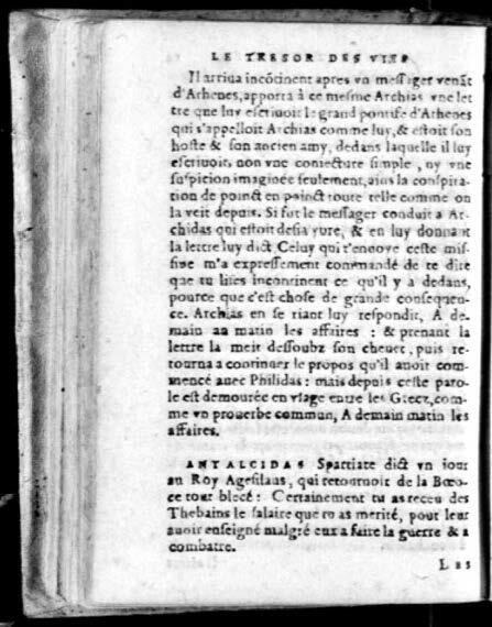 1574 - Benoît Rigaud - Trésor des vies de Plutarque - Avignon 1574 - Benoît Rigaud - Trésor des vies de Plutarque - Avignon