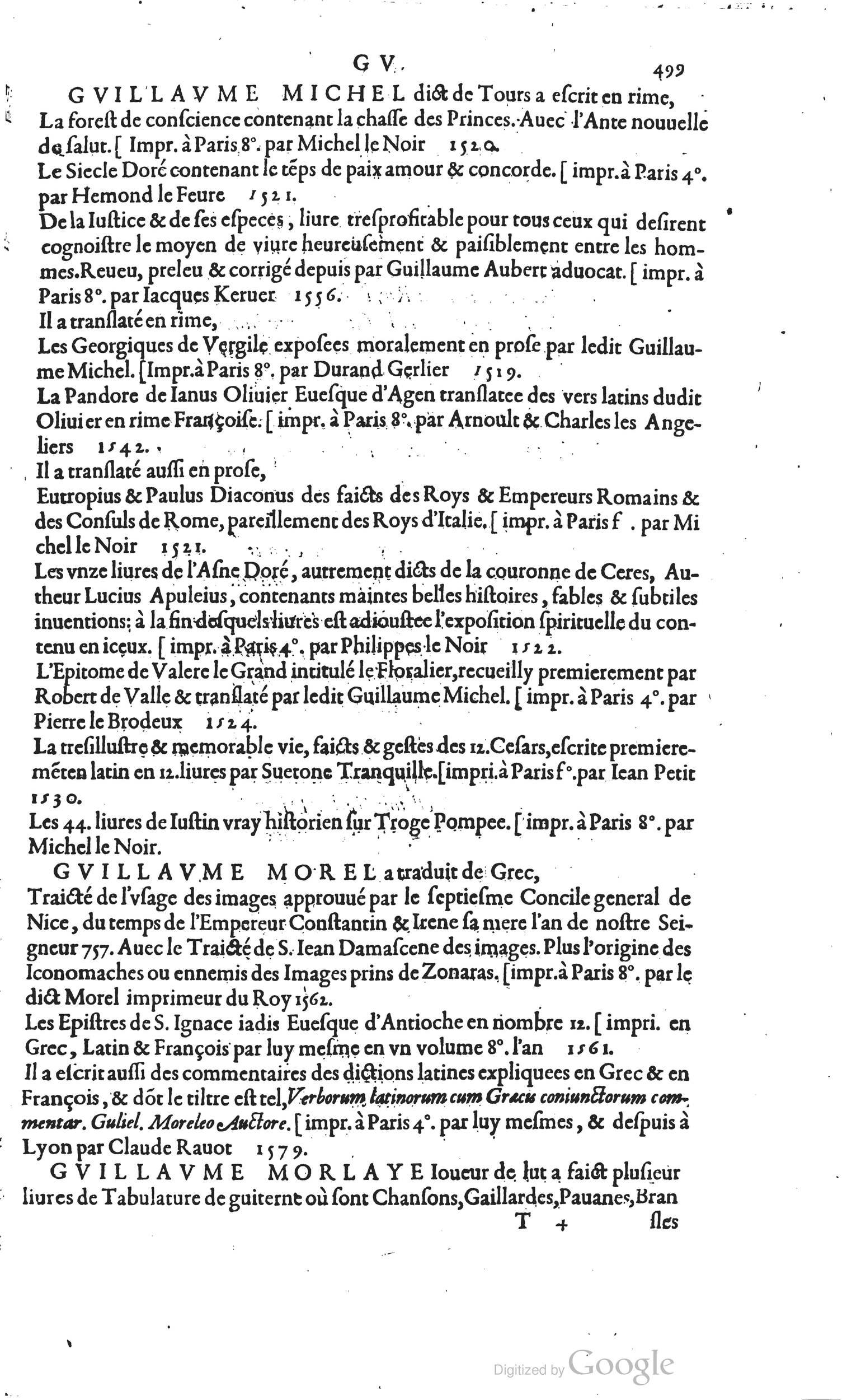 1585 - Barthélemy Honorat - Bibliothèques françaises - BSB Munich