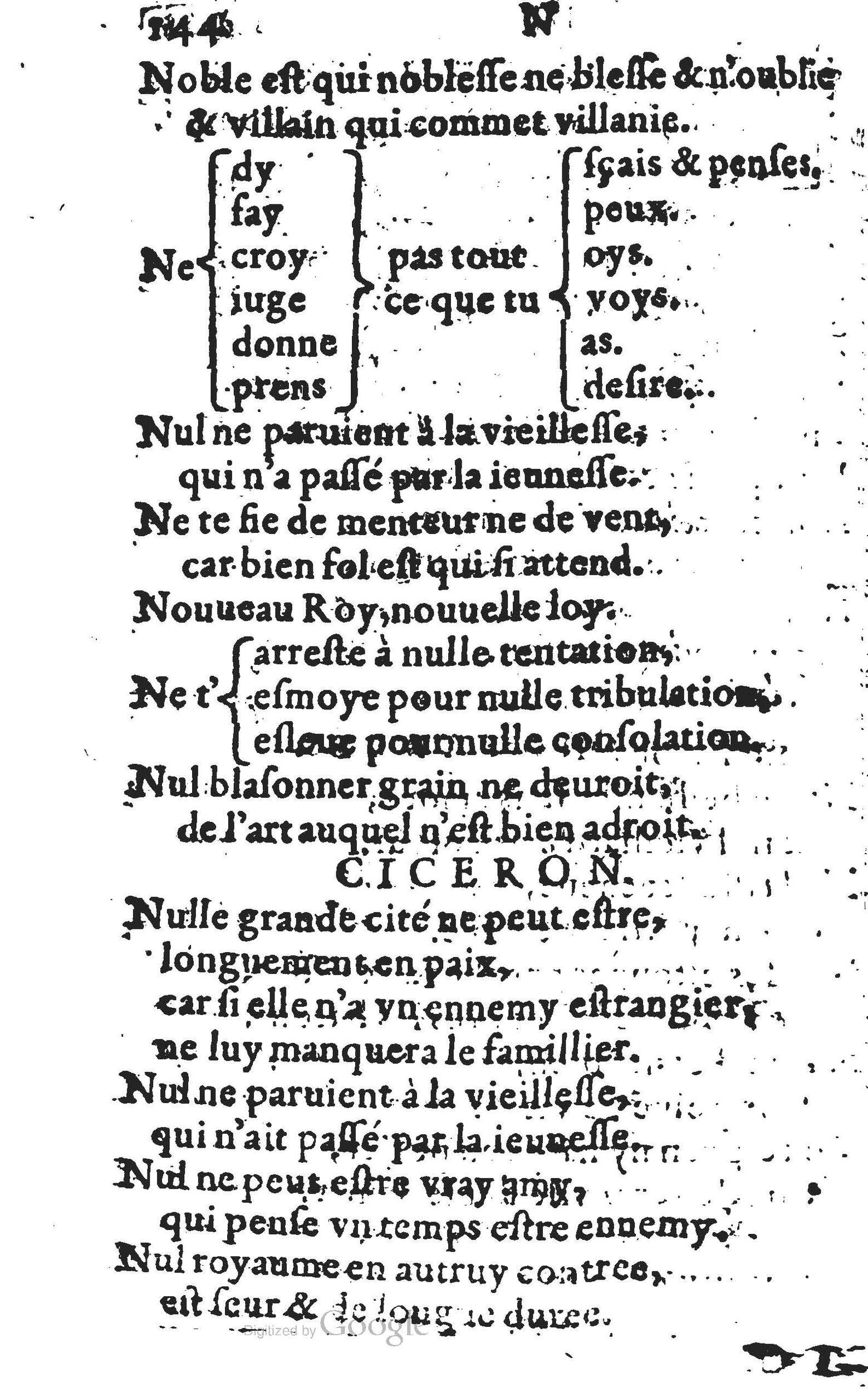 1578 - Nicolas Lescuyer - Trésor des sentences dorées - UGent