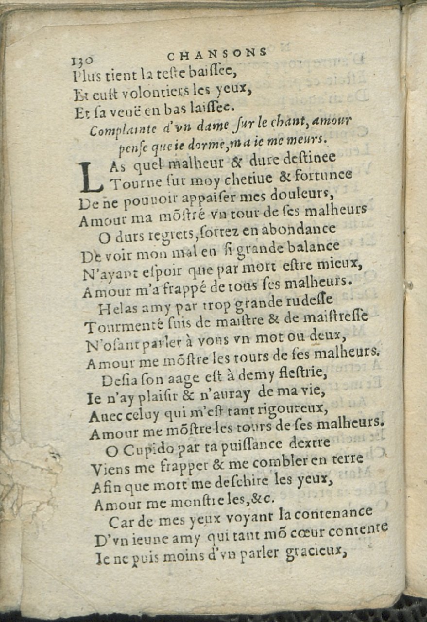1575 - Pierre Brenouzet - Trésor de tous les recueils de chansons, tant amoureuses, rustiques, que musicales - Det KLG Copenhague