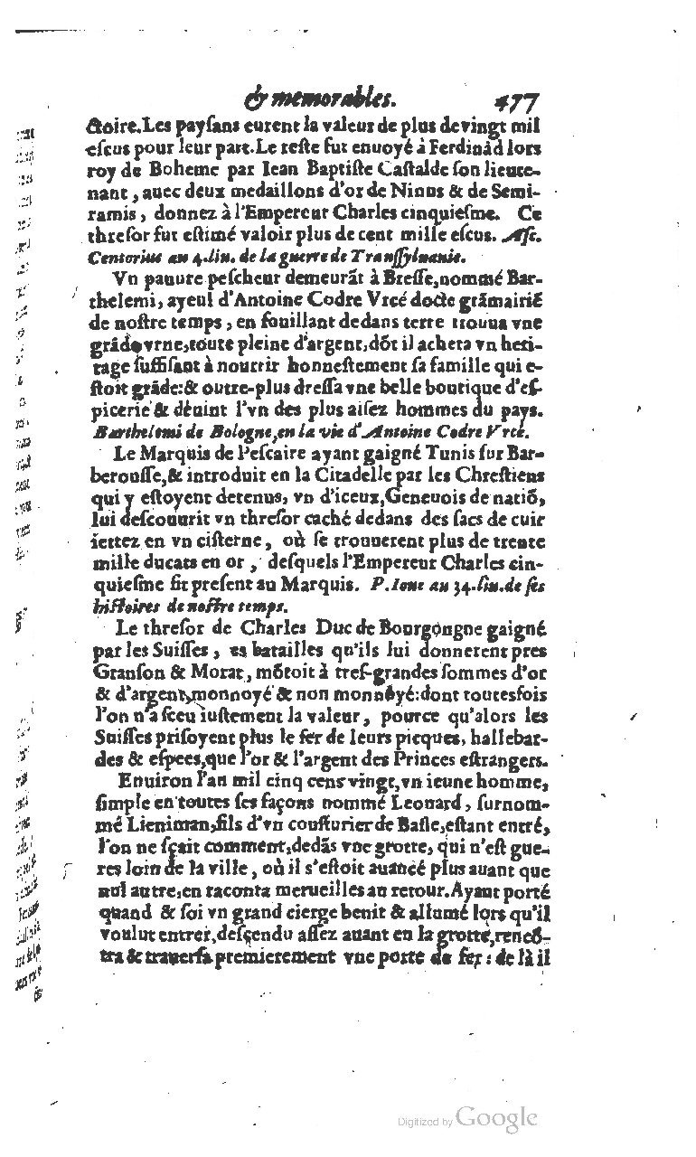 1610 - Paul Marceau - Trésor d’histoires admirables et mémorables - BSB Munich 1610 - Paul Marceau - Trésor d’histoires admirables et mémorables - BSB Munich