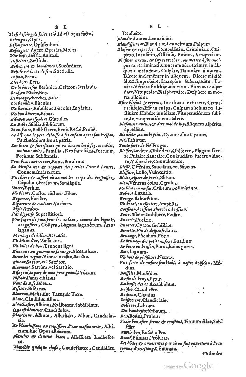 1585 - Simphorianum Beraud et Stephanum Michaëlem - Trésor des mots et traits français - Barcelone